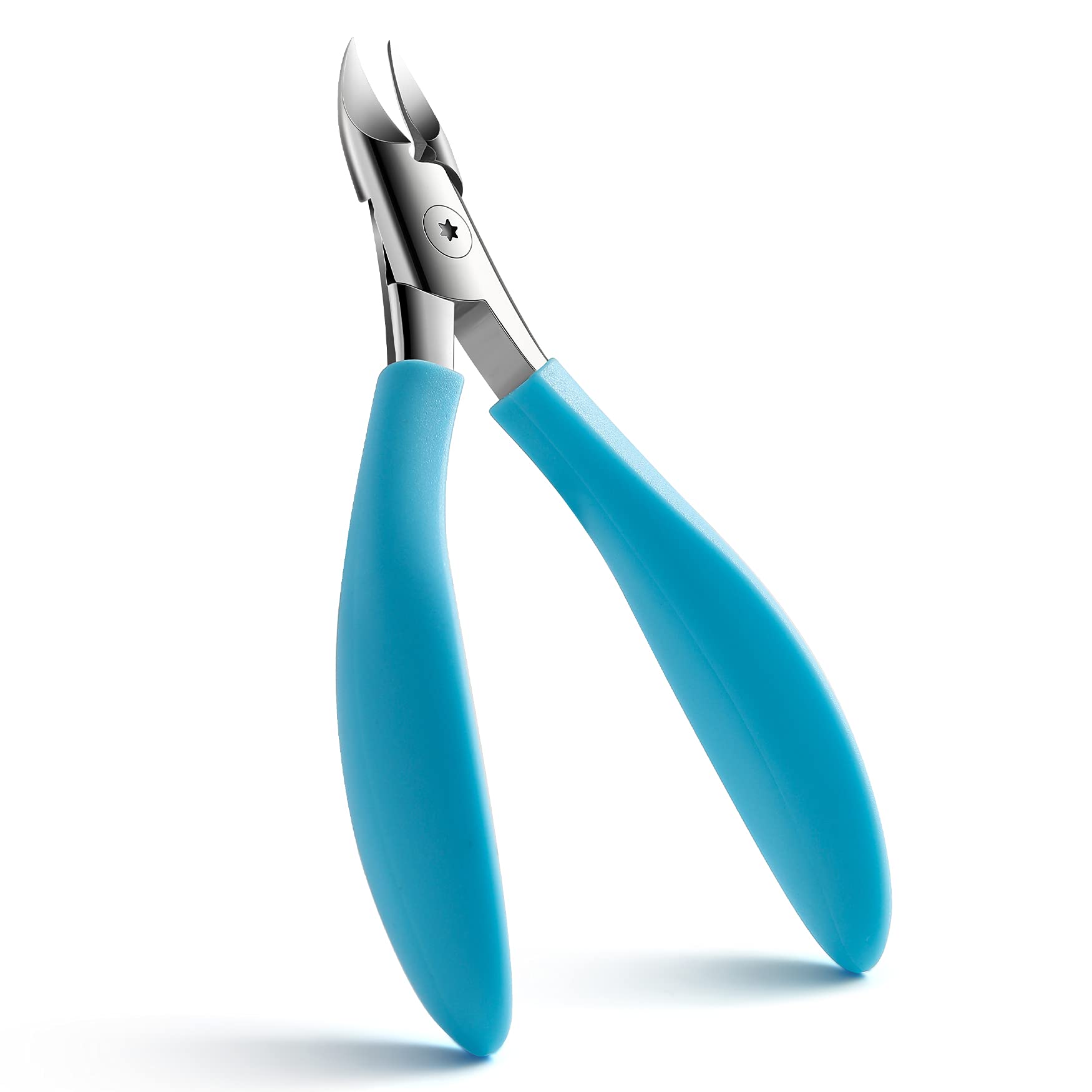 FVION Toenail Clippers, Professional Thick & Ingrown Toe Nail Clippers for Men & Seniors, Velvet-Soft Handle Toenail Cutter/Colo
