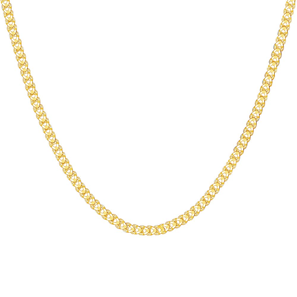 Giva 925 Silver Golden Whispering Weave Chain| Gifts For Men And Boys | With Certificate Of Authenticity And 925 Stamp | 6 Month