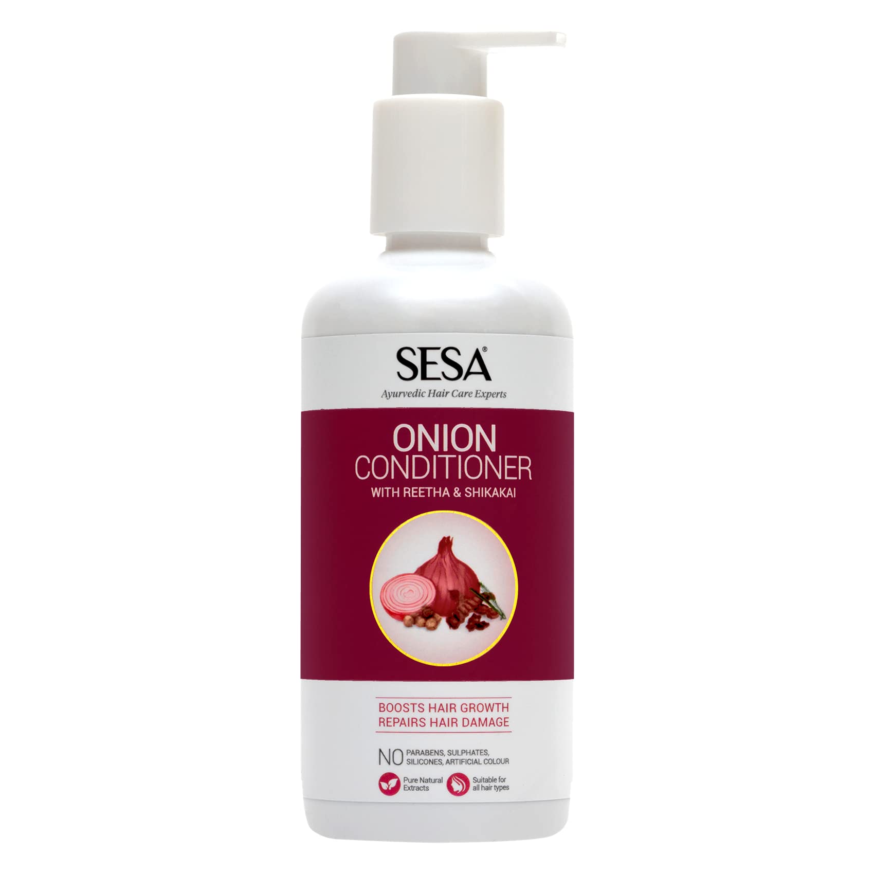 Sesa Onion Conditioner With Reetha & Shikakai | Hair Growth & Hair Fall Control | No Sulphates, Parabens, Silicones & Artificial