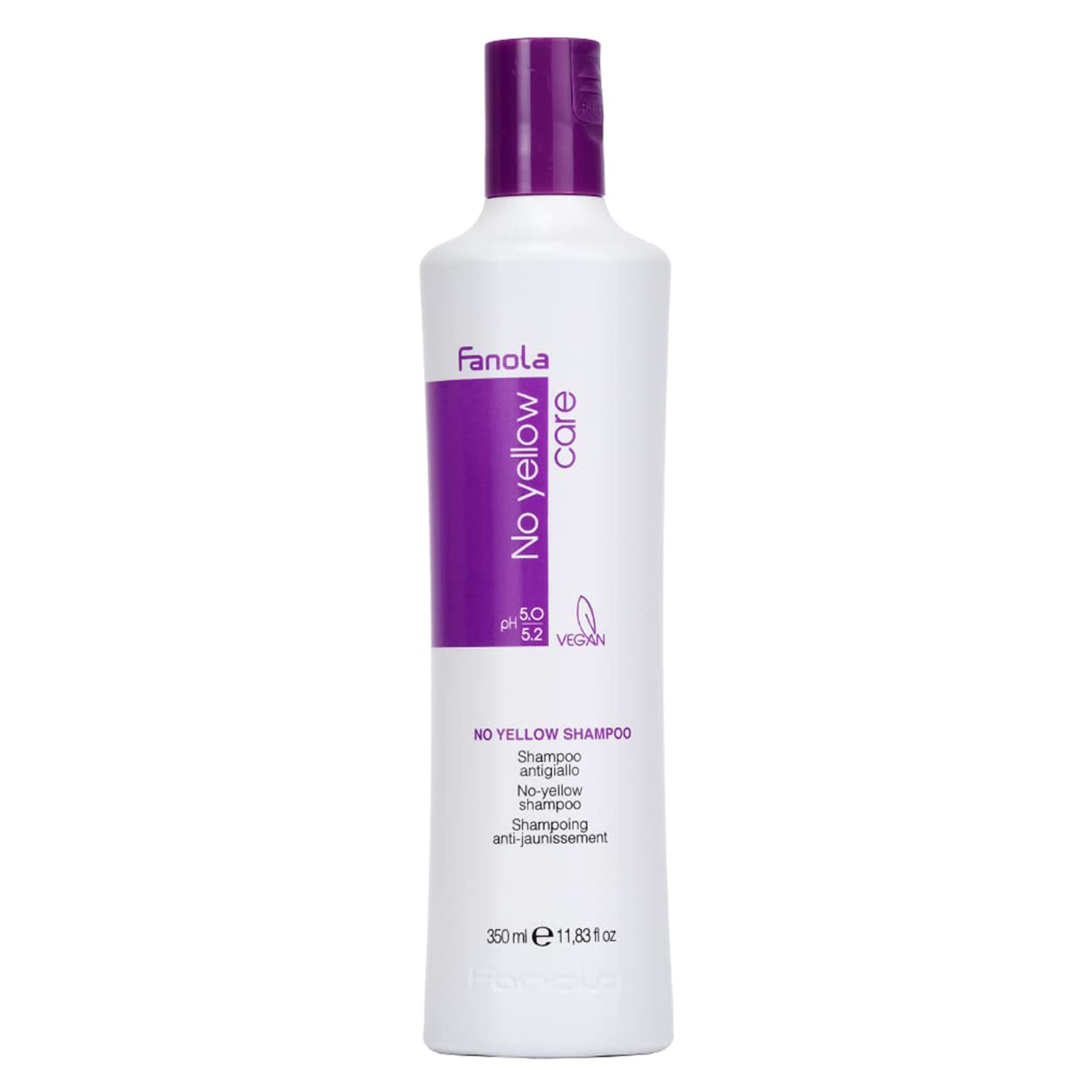 Fanola No Yellow Purple Shampoo - Purple Color Depositing Shampoo for Blondes, Bleached & Grey Hair - Formulated with Violet Pig