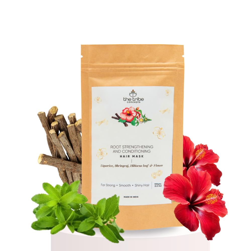The Tribe Concepts Root Strengthening&Conditioning Hair Mask Frizz Control, Smoothening With Liquorice, Bhringraj, Neem&Fenugree