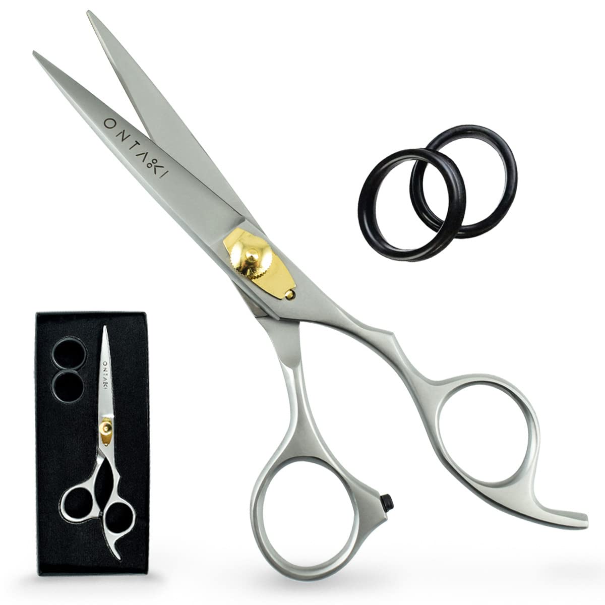 ONTAKI 6.5'' Hair Cutting Scissors - Japanese Steel Hair Scissors, Beard & Moustache - Hand Forged Hair Cutting Tool for Profess