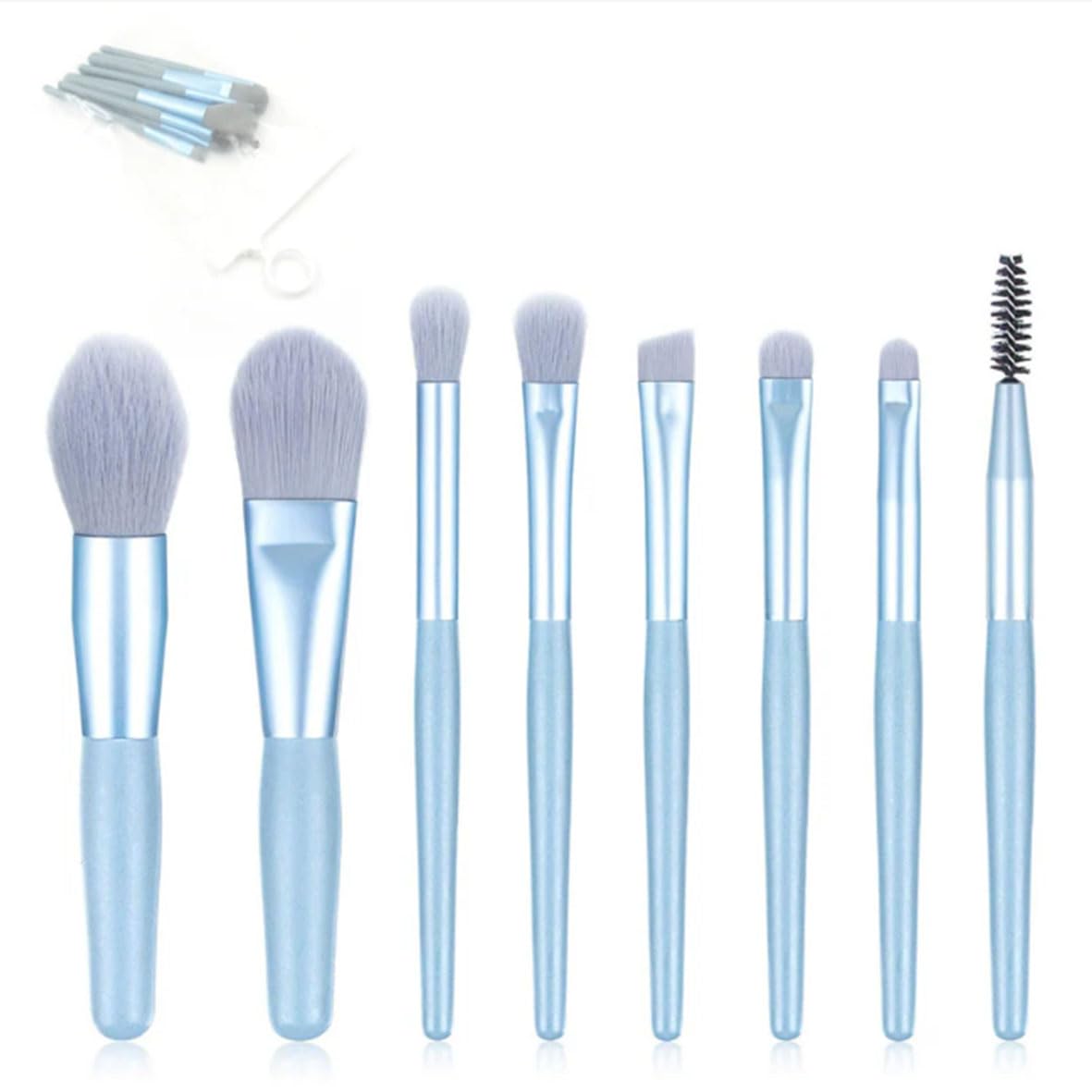 13 Pcs (8+5 Pc) Professional Makeup Brush Set | Travel Size Cosmetic Brushes Kit | For Foundation, Blush, Concealer, Eyeshadow |