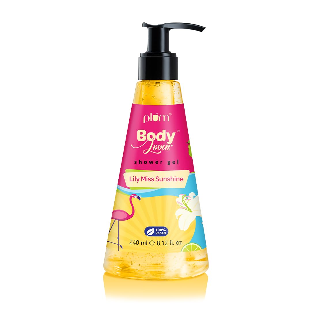Plum Bodylovin Lily Miss Sunshine Shower Gel | Sls Free Body Wash For Women | Long Lasting Fresh Fruity-Floral Fragrance | Aloe