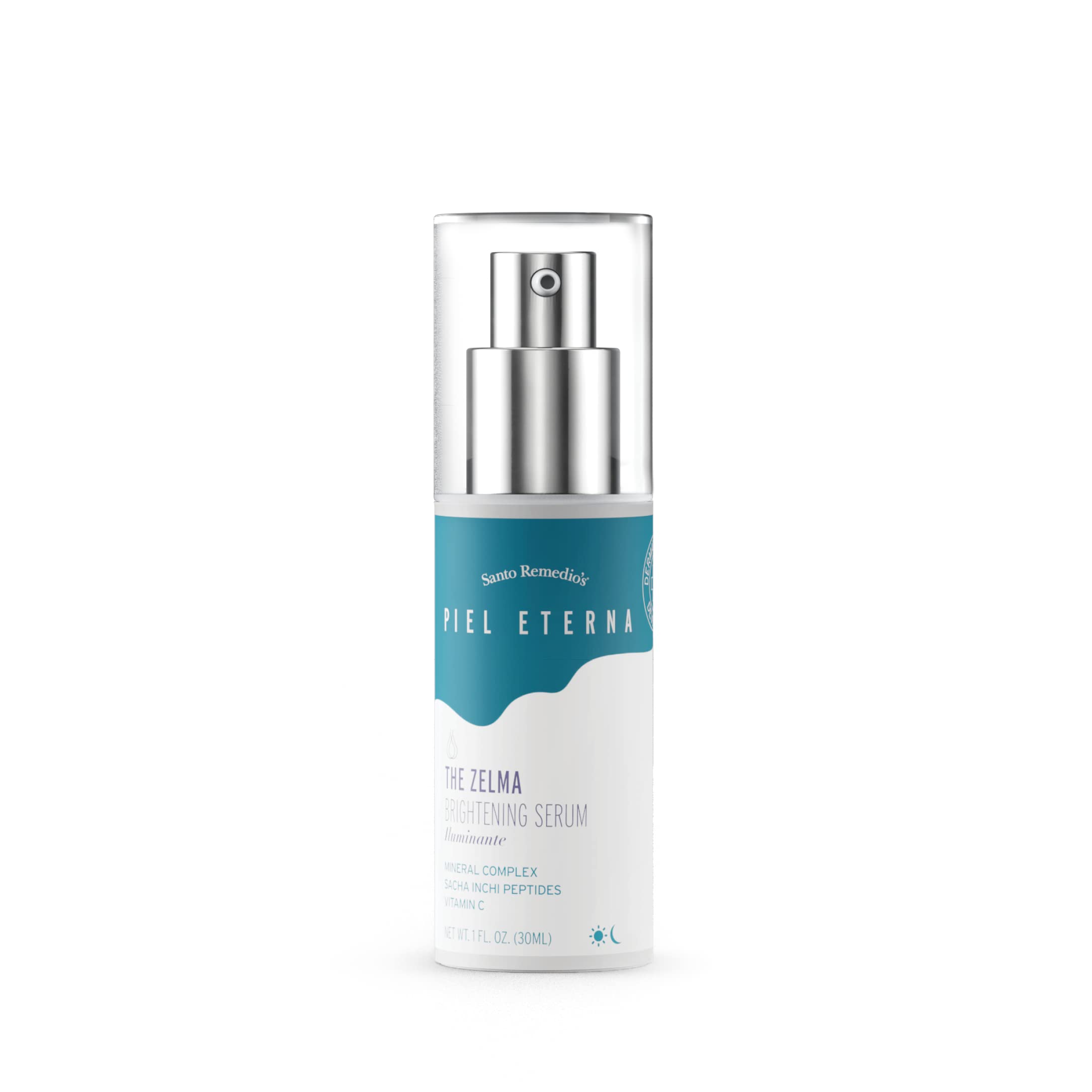 Santo Remedio, Piel Eterna, ZELMA Brightening Serum, Brightens and Improves Skin Tone, Contains Mineral Rescue Complex (Zinc, Se
