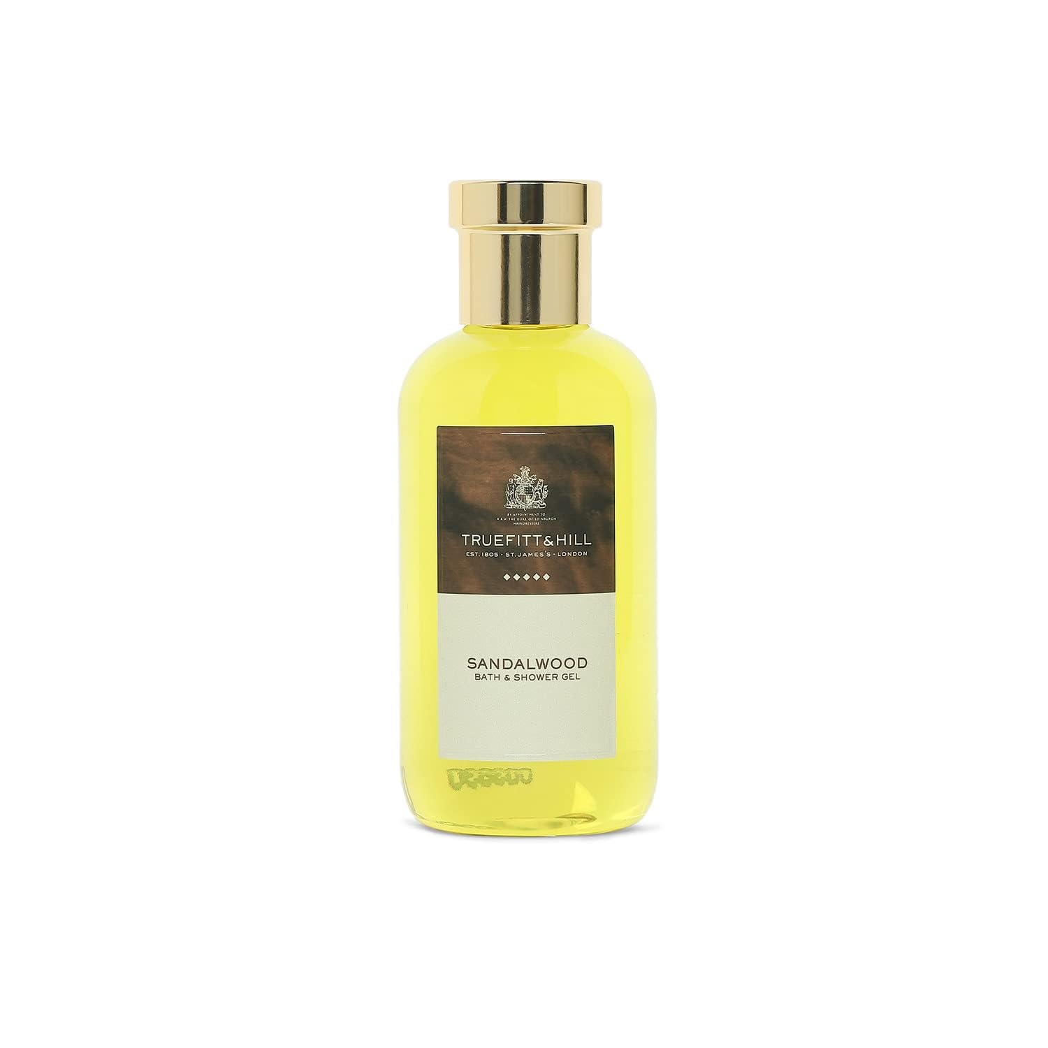 Truefitt & Hill Premium Luxury Bath & Shower Gel - Sandalwood - Rich Lather, Deep Cleanse, And Refreshing Aroma - 6.7 Oz.