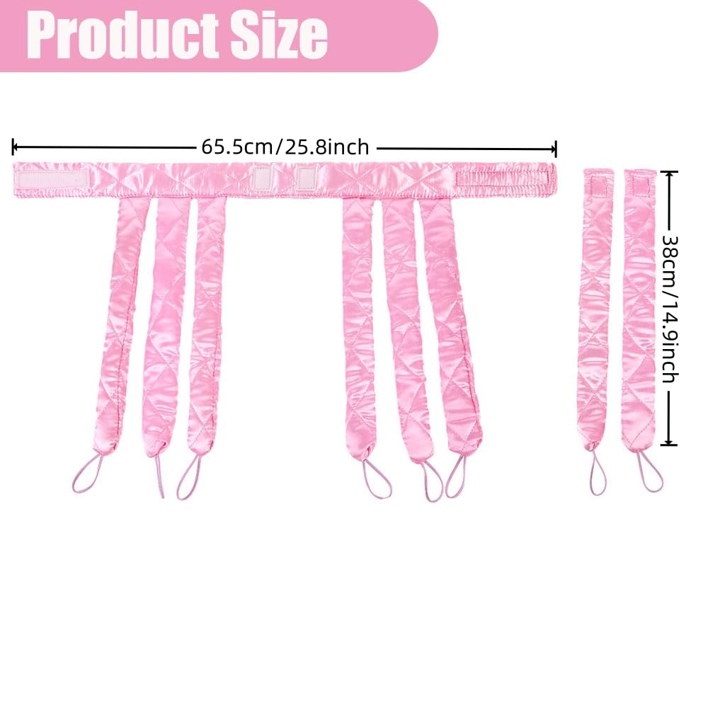 No Heat Hair Curler Headband For Long Hair, Satin Heatless Curling Rod With Adjustable Strap Overnight No Heat Curling Roller Fo