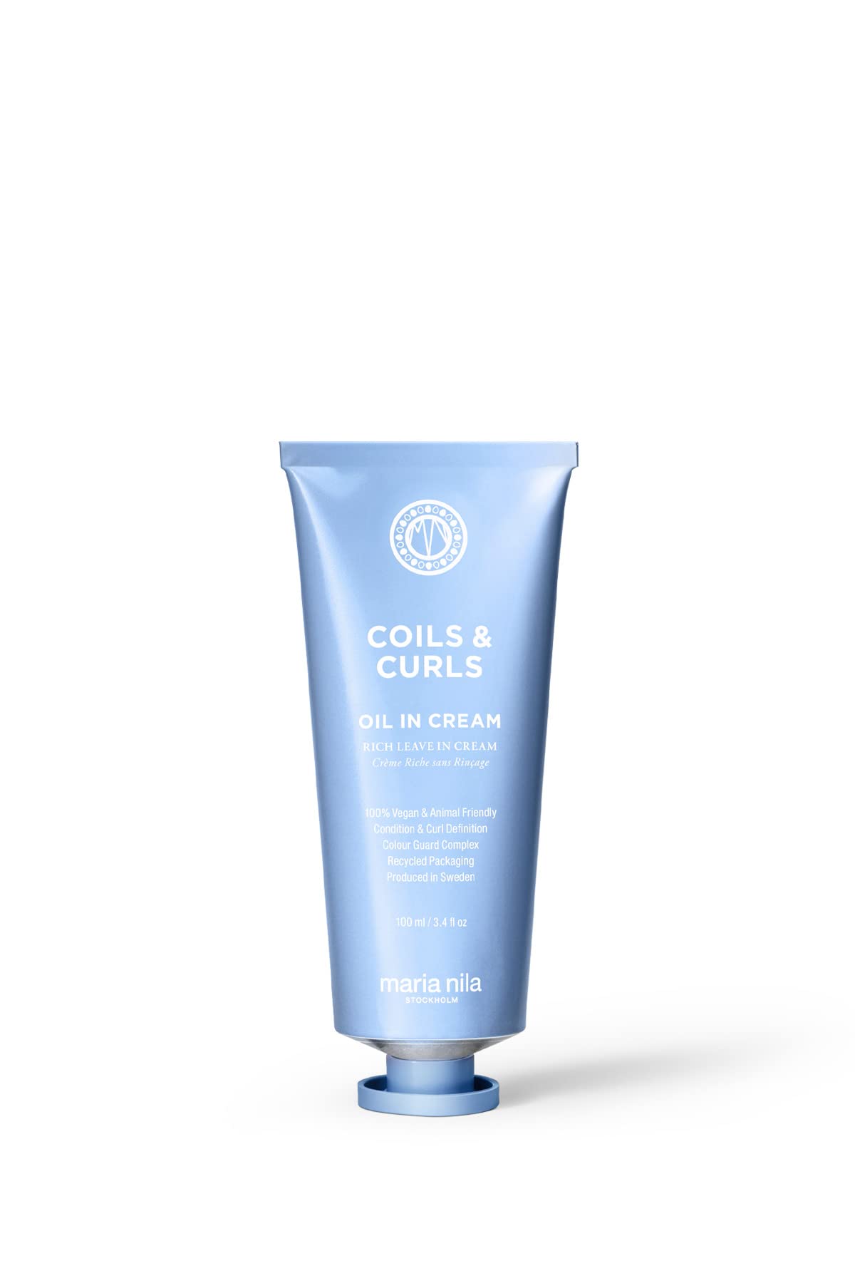 Maria Nila coils & curls Oil-In-cream, 34 Fl Oz, For curly & Wavy Hair, Jojoba oil to Stay Hydrated while Washing, Shea butter f