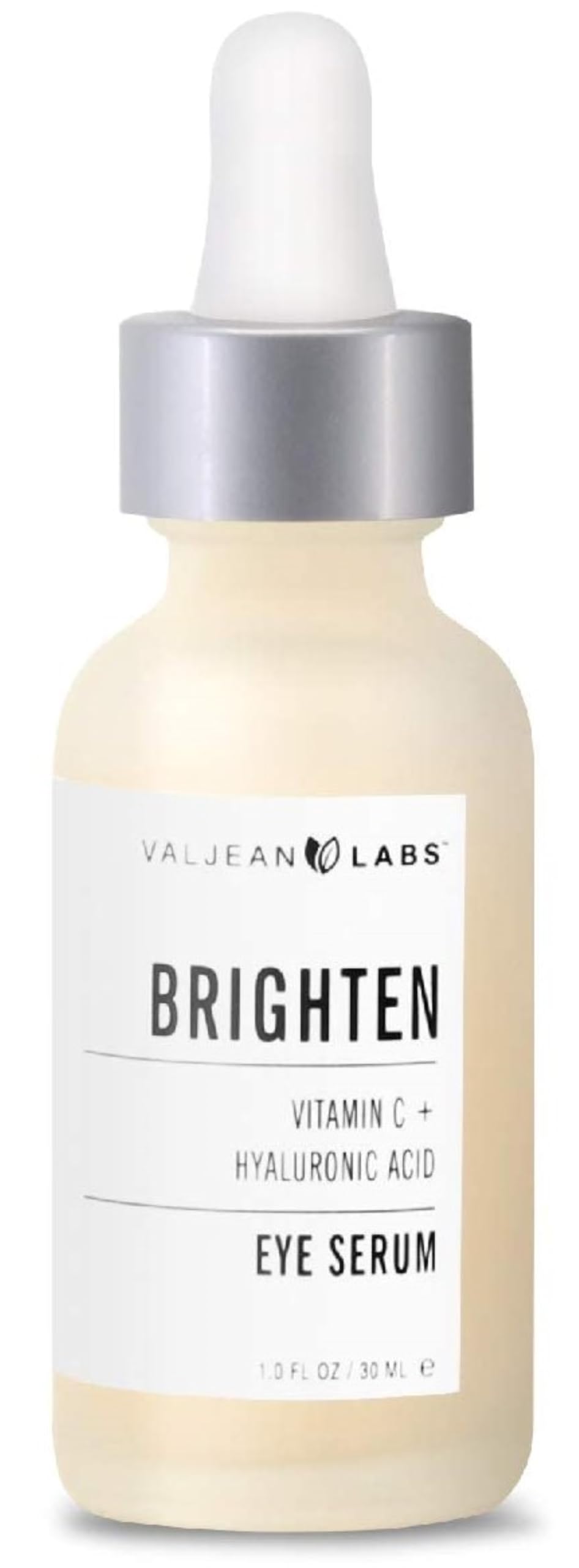 Valjean Labs Brighten Eye Serum with Vitamin C + Hyaluronic Acid | Helps Minimize Dark Circles and Even Skin Tone | Paraben Free