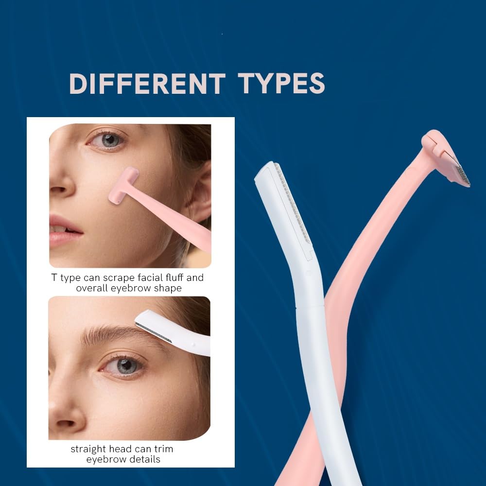 Eyebrow Razors For Women W/Japanese Quality Blades, Small Face Razors For Peach Fuzz, Small Dermaplane Shaving Razors, Multipurp