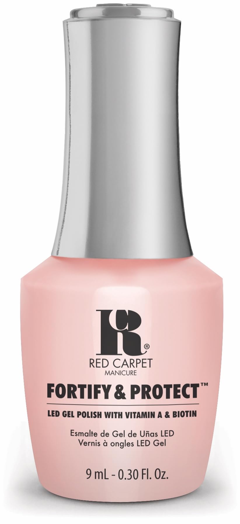 Red Carpet Manicure Fortify & Protect Light Coral Crme Gel Polish for Strong, Healthy Nails - Infused with Vitamin A & Biotin - 