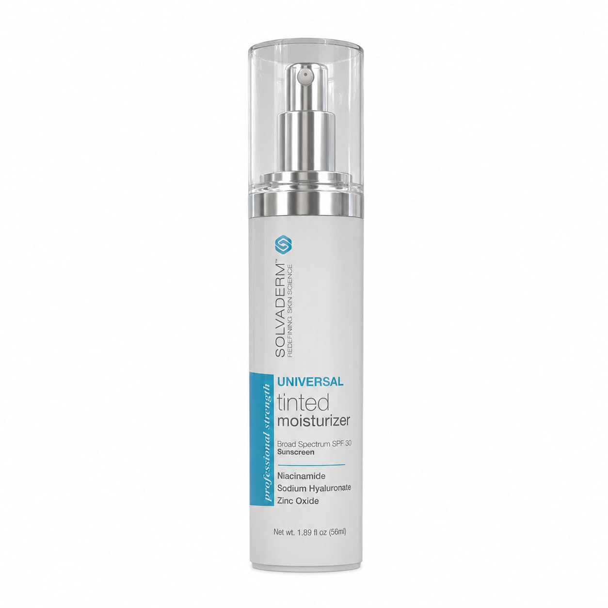 Solvaderm Universal Tinted Moisturizer  Hydrating Daily Face Cream with Broad Spectrum SPF, Lightweight Coverage, Skin Tone Bal