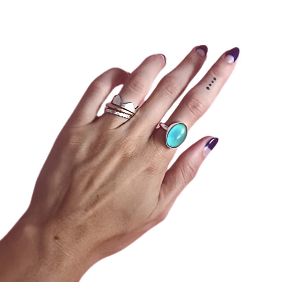 Blinkee Adjustable Oval Mood Ring - Discover Your Emotions - The Ultimate Fashion Accessory for Expressing Yourself