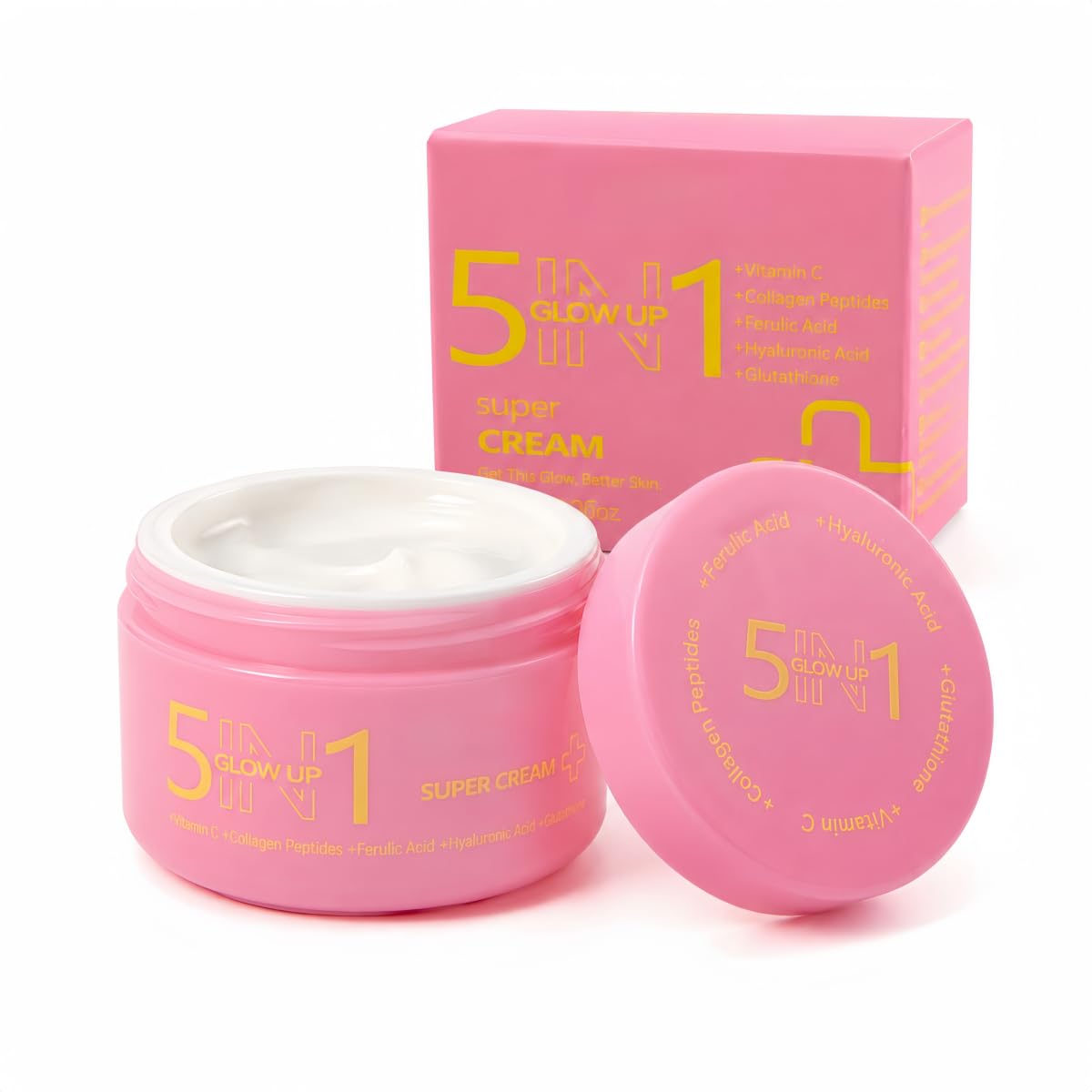 feeling group 5in1 Face Moisturizer, Hyaluronic Acid and Vitamin C, 30g