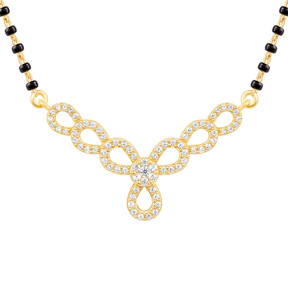 Giva 925 Silver Golden Enamoured In Love Mangalsutra| Gifts For Girlfriend, Gifts For Women And Girls |With Certificate Of Authe