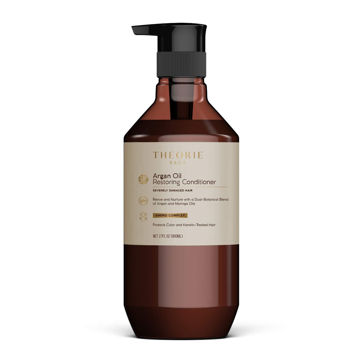 Theorie Argan Oil Ultimate Restoring Conditioner - Nutrient-Rich & Sulfate Free Restorative Haircare, Safe For Color & Keratin T