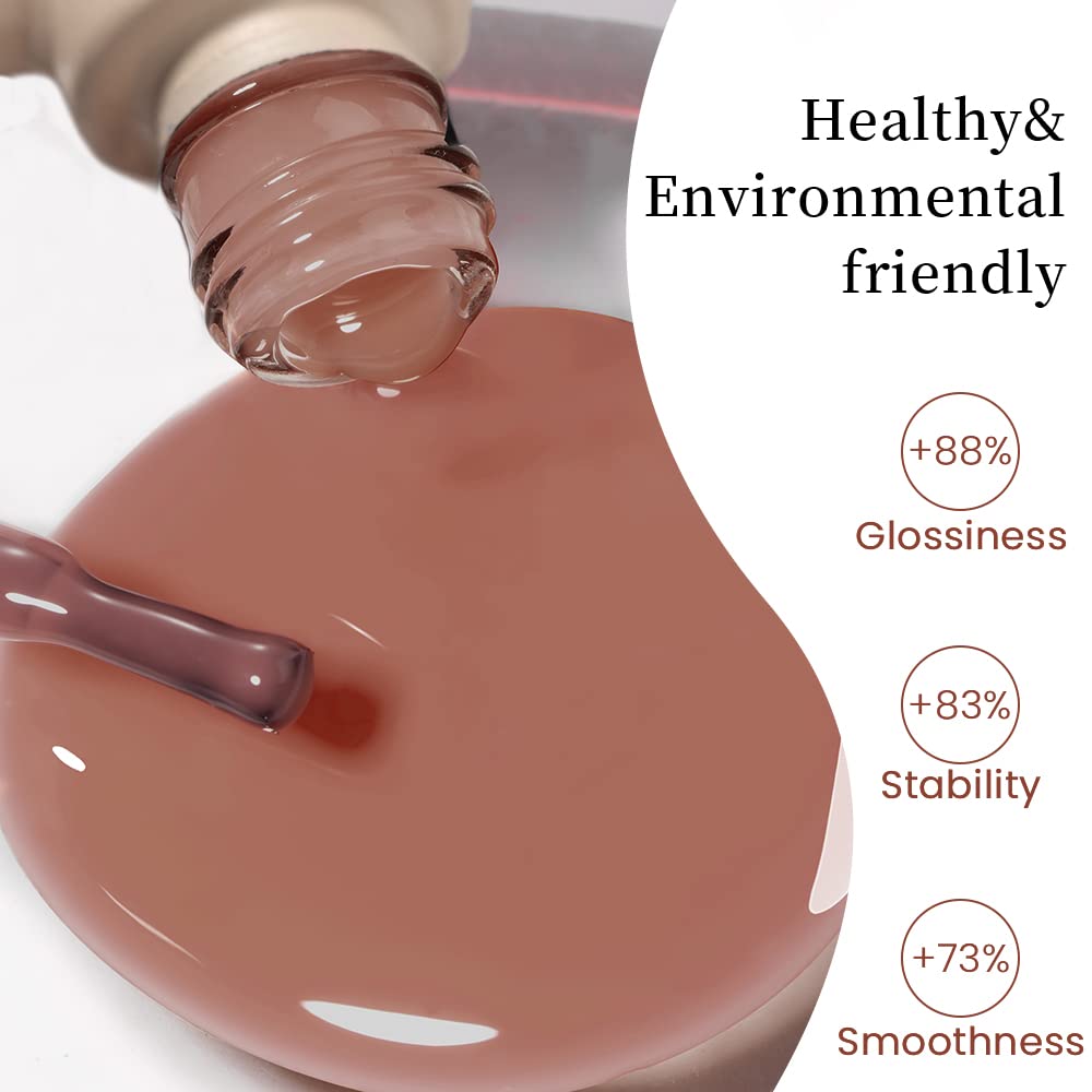 Maychao Jelly Gel Nail Polish -15Ml Brown Jelly Gel Polish Soak Off Uv Led Sheer Brown Nail Polish For Diy Manicure Home Salon N