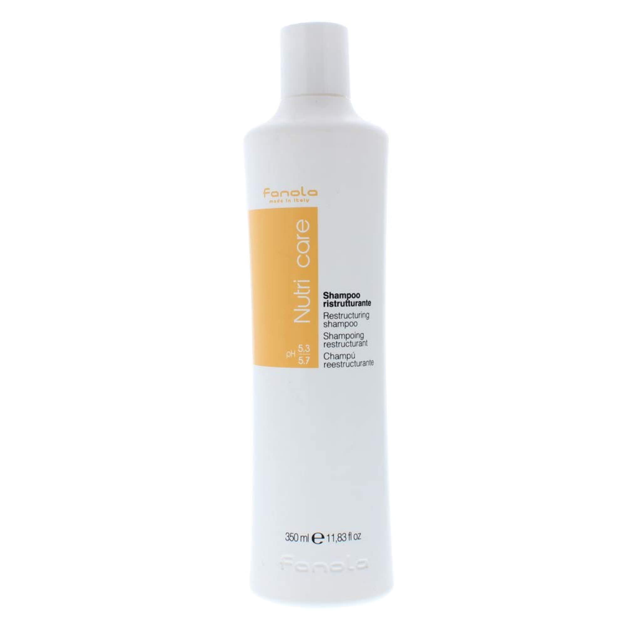 Fanola Nutri Care Restructuring Shampoo 11.8 oz - Moisturizing & Hydrating Protein Shampoo for Dry, Damaged, and Chemically Trea