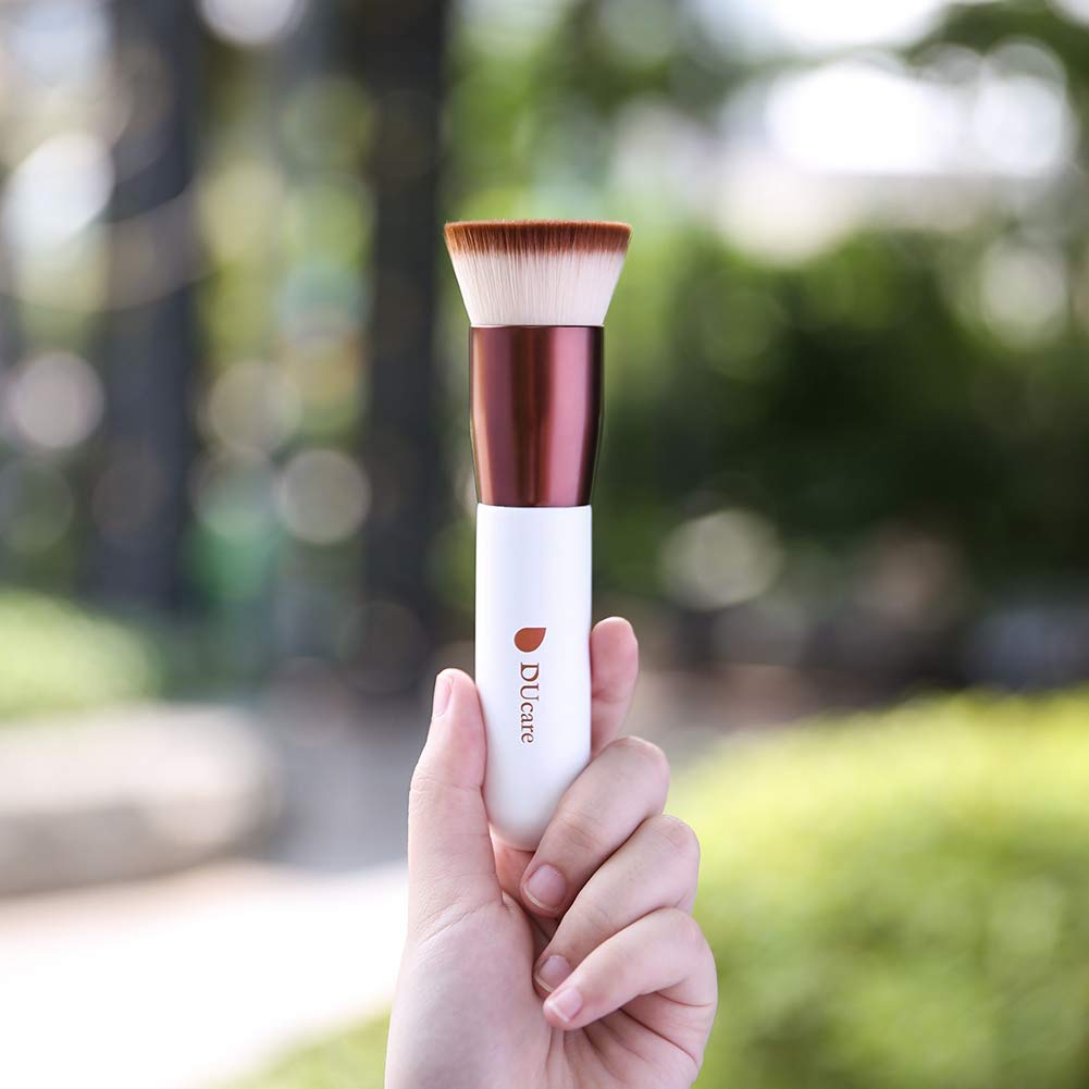 DUcare Foundation Brush Flat Top Kabuki Self Tanner Brush Synthetic Professional Makeup Brush Liquid Blending Mineral Powder Buf