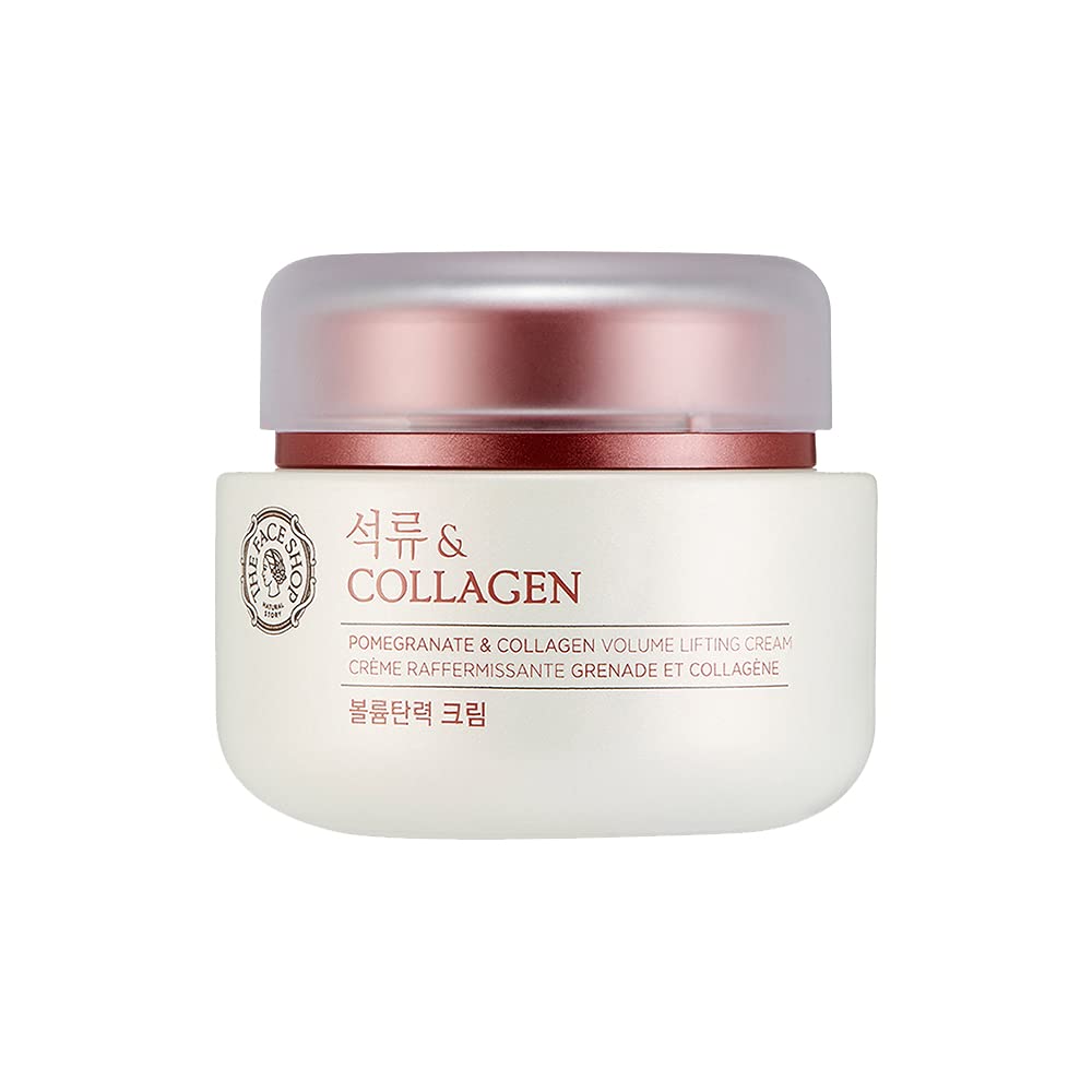The Face Shop Pomegranate & Collagen Volume Lifting Eye Cream | Deep Revitalizing Cream For Elasticity, Firmness & Density | Ant