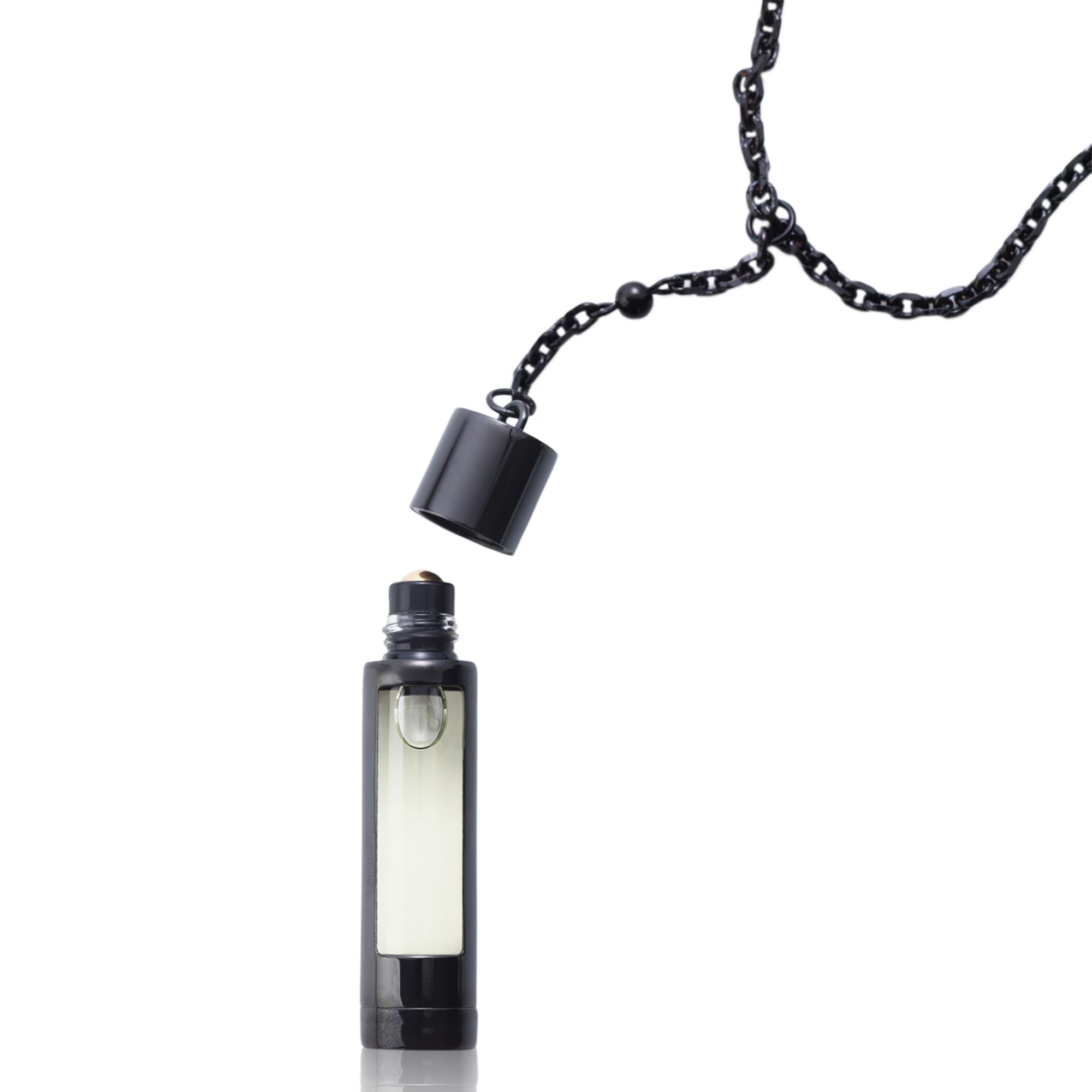 The Piece - Black By Ncp For Unisex - 3 Pc 2 X 4.9Ml Olfactive Facet -701 Leather And Vetiver Edp Roll On, Necklace