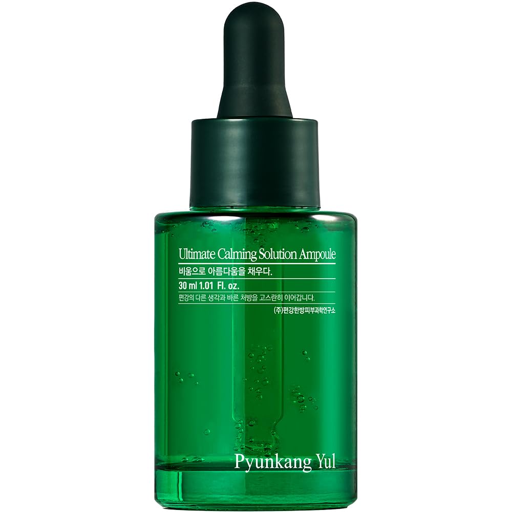 Pyunkang Yul Ultimate Calming Solution Ampoule With Shea Butter, Honeysuckle Flower, Ceramides, Cica To Rapidly Soothe, Moisturi