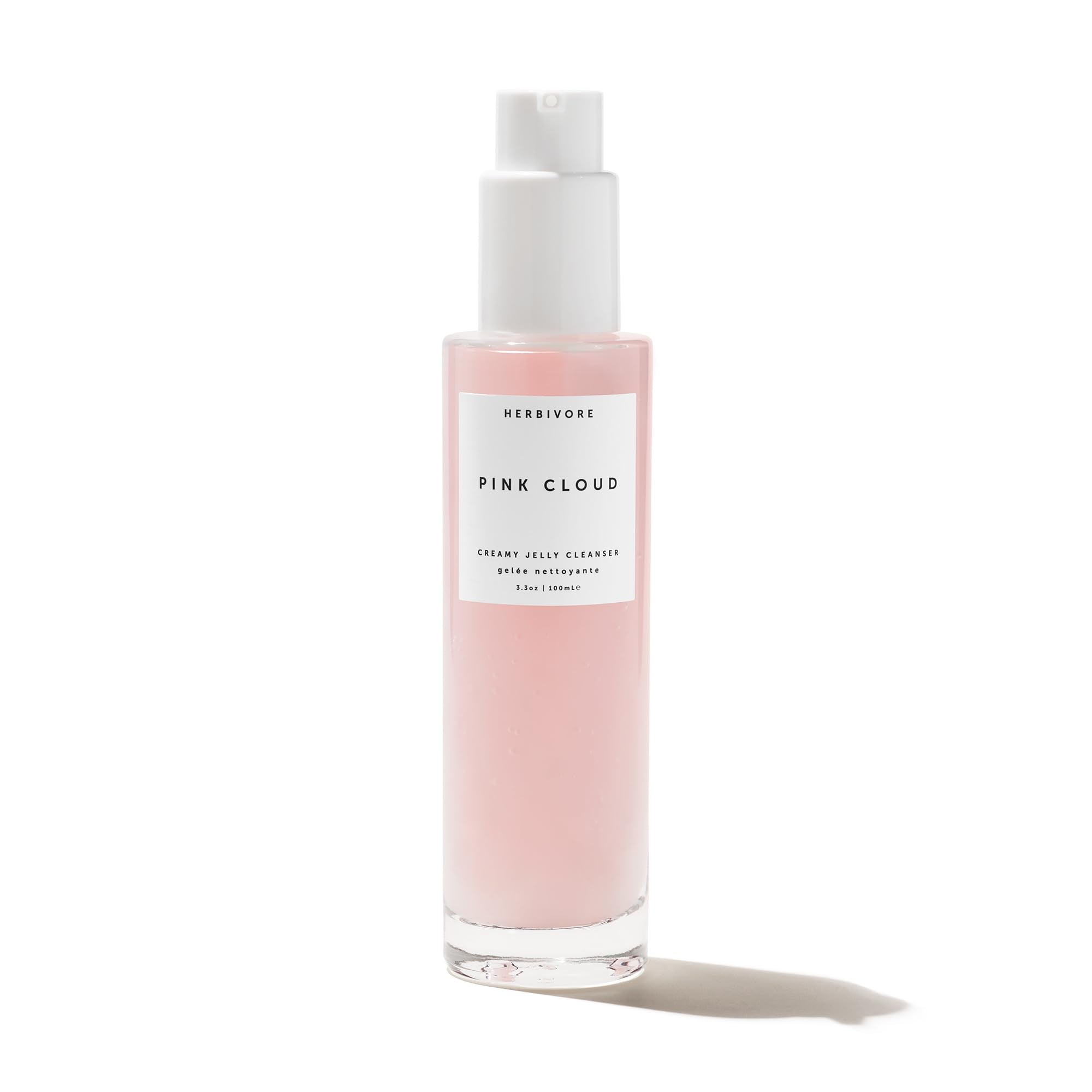 Herbivore Pink Cloud Hydrating Jelly Cleanser - Rosewater + Tremella Face Wash & Makeup Remover For Sensitive Skin, Plant-Based,