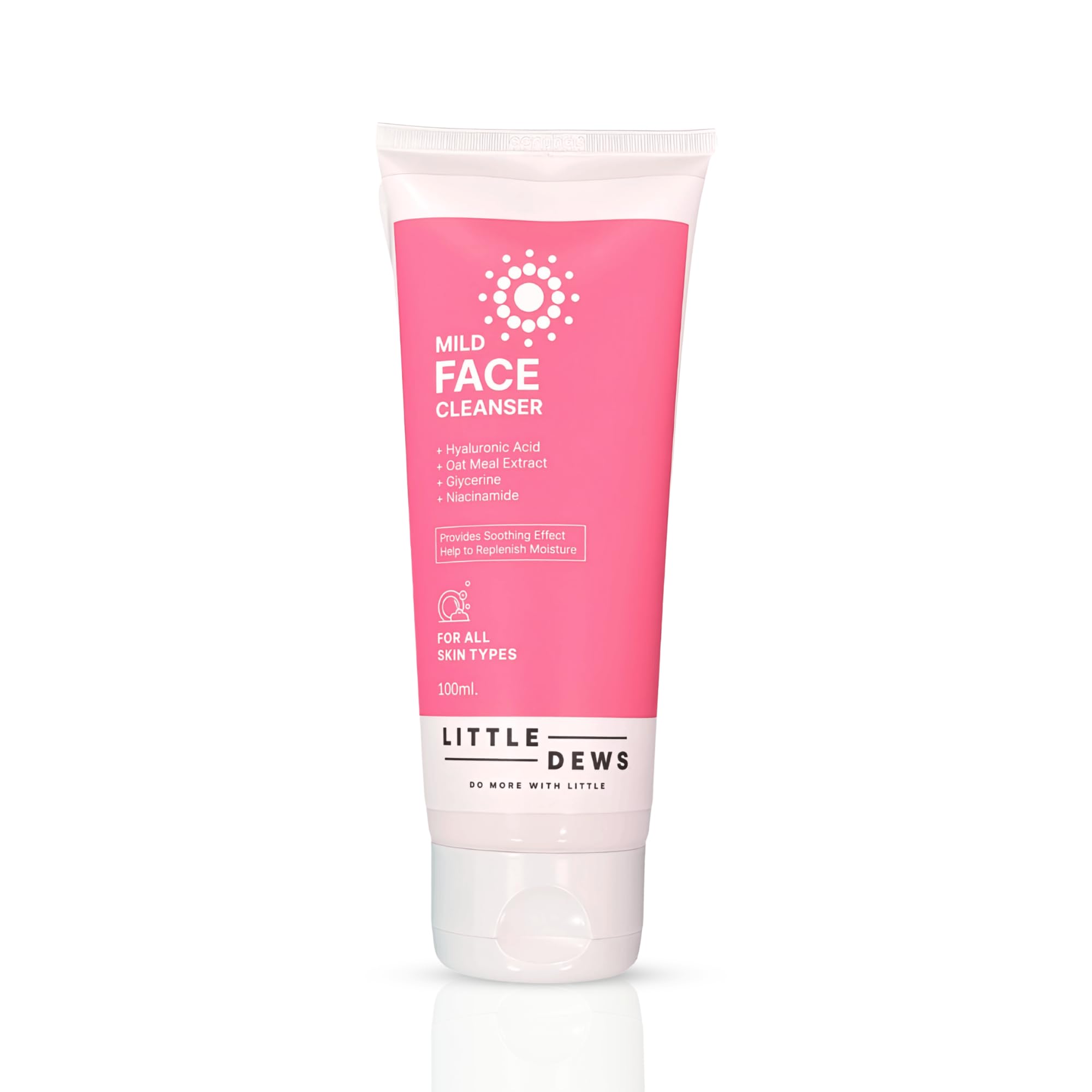 Ultra Mild Face Cleanser With Hyaluronic Acid, Glycerin & Niacinamide | Extra Smooth Cleansing | Barrier Repair | Gentle Moistir