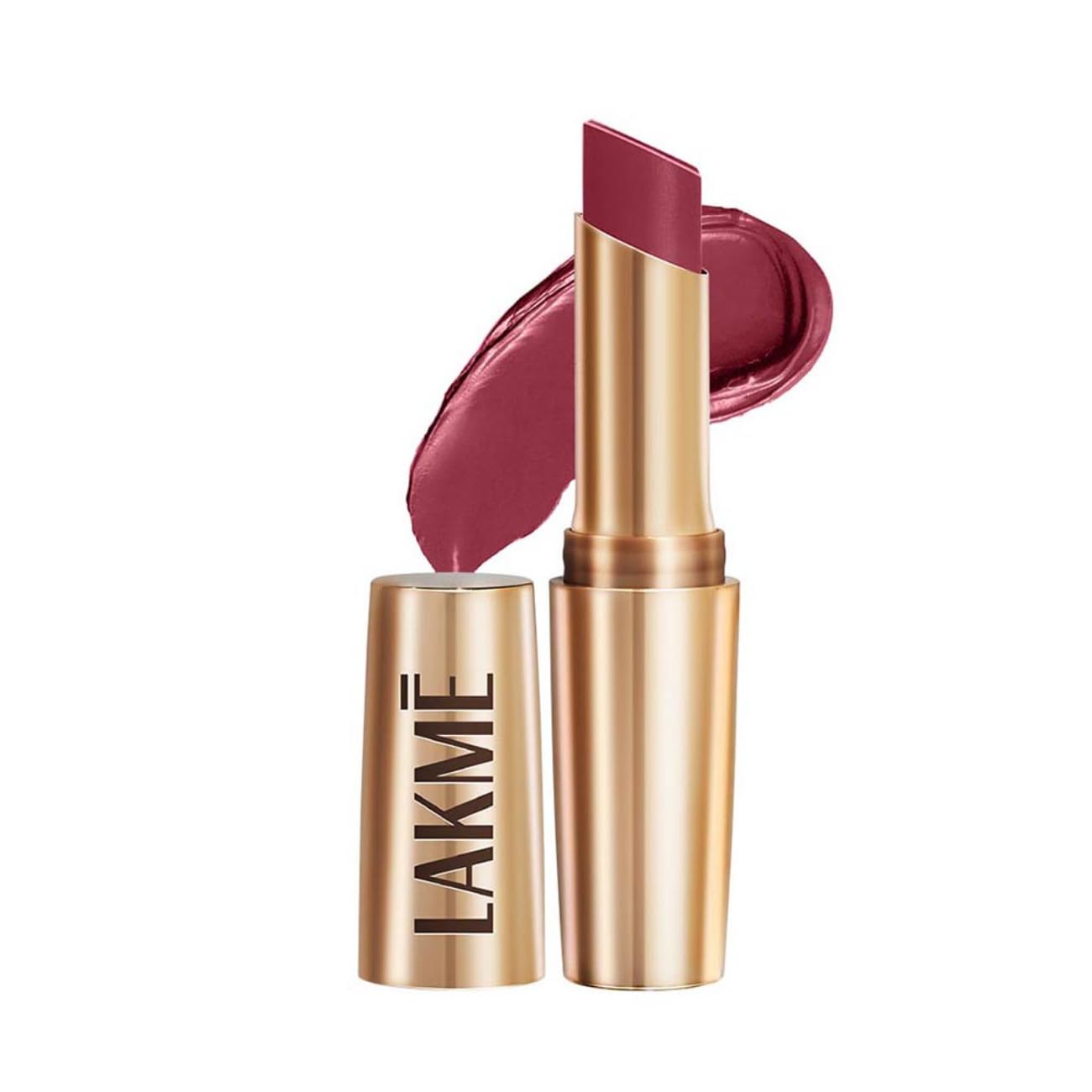 Lakm Powerplay Priming Matte Lipstick, Smooth Matte Finish, Lightweight Lipstick, Smudgeproof, Lasts 16Hrs, Hydrates Lips, Maroo