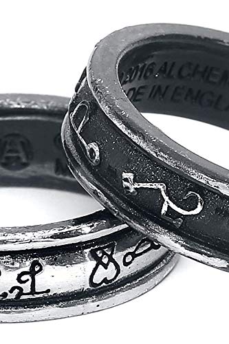 Angel White and Demon Black Sigil Rings (Size Q , US 8.5)