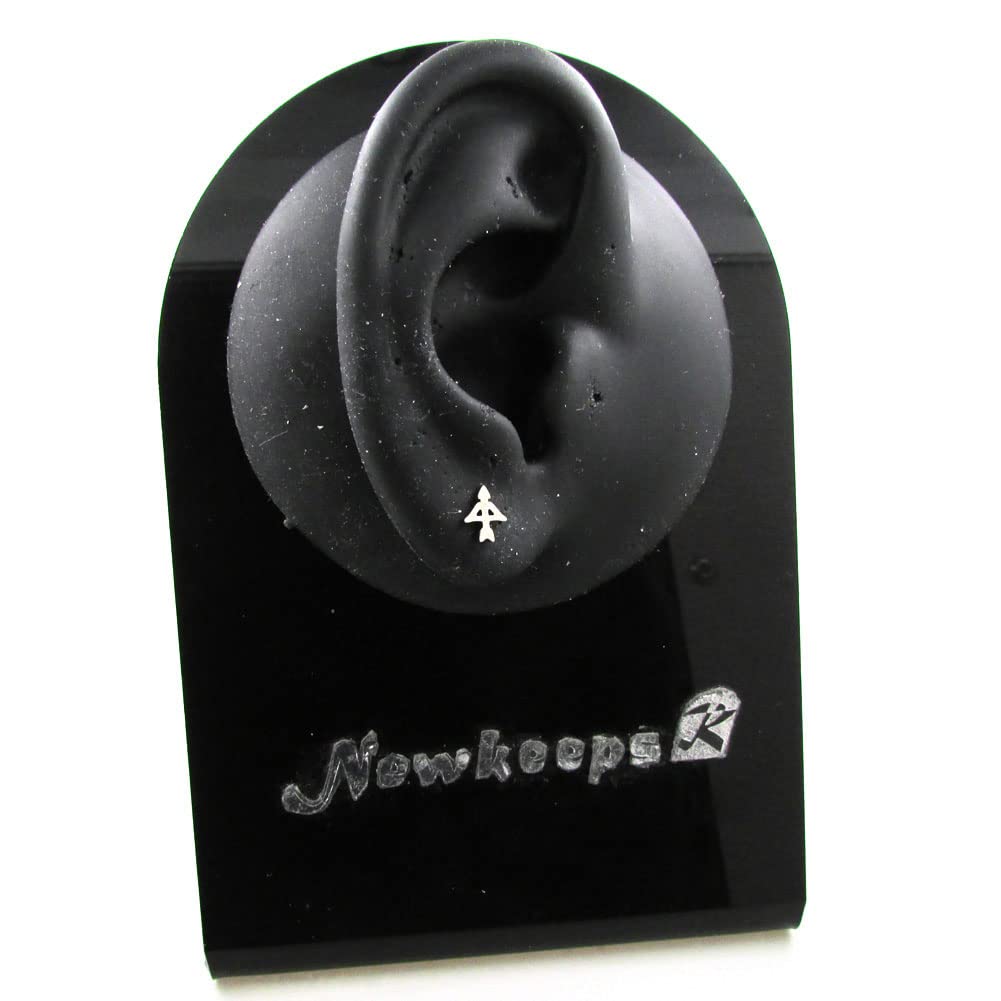 NewkeepsR 16g-Titanium Threadless Zodiac 12 Constellation Astrology Jewelry Stud Earring-Sagittarius