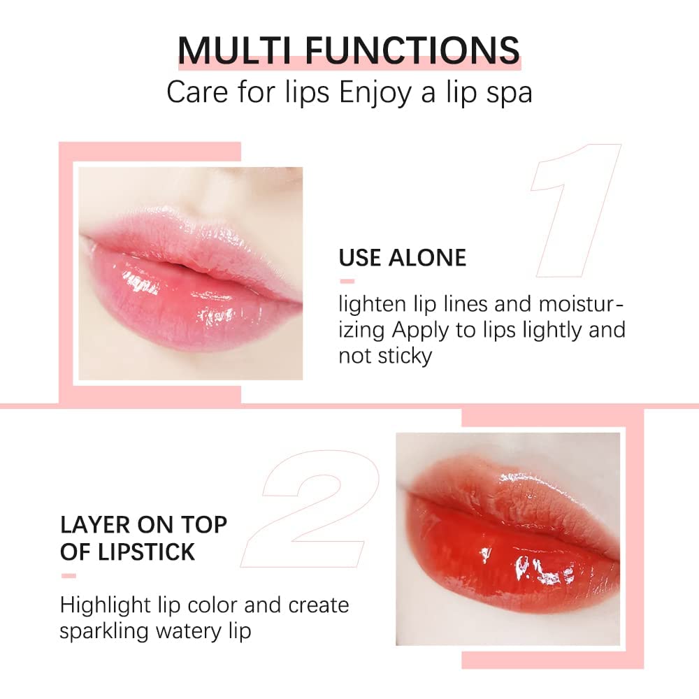 Sokgo Hydrating Lip Glow Oil, Plumping Lip Gloss, Moisturizing Lip Oil Gloss, Transparent Moisturizing Lip Balm, Natural Lip Plu