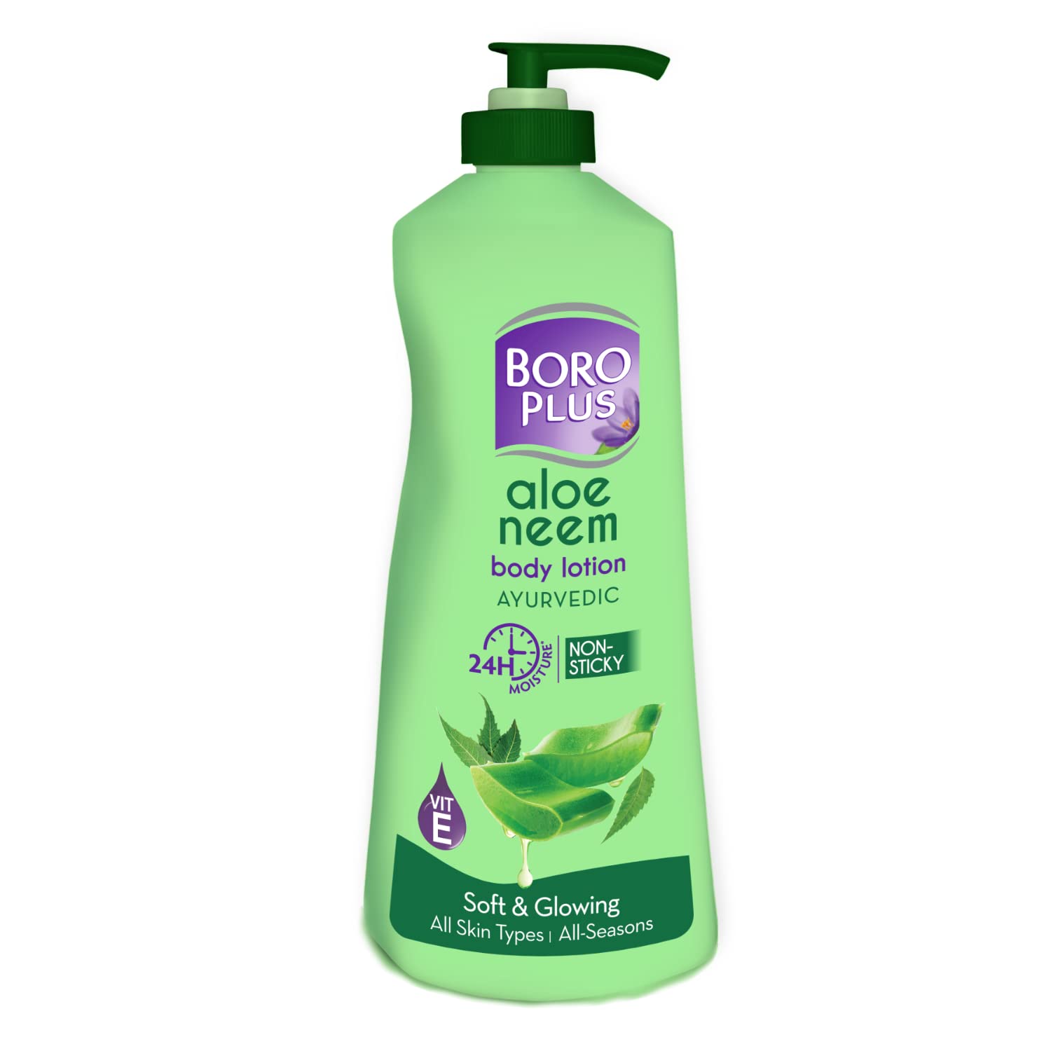 BOROPLUS Aloe Neem Body Lotion | Lightweight, Non-Greasy Moisturizer for Very Dry Skin | 24-Hour Hydration with Aloe Vera & Neem