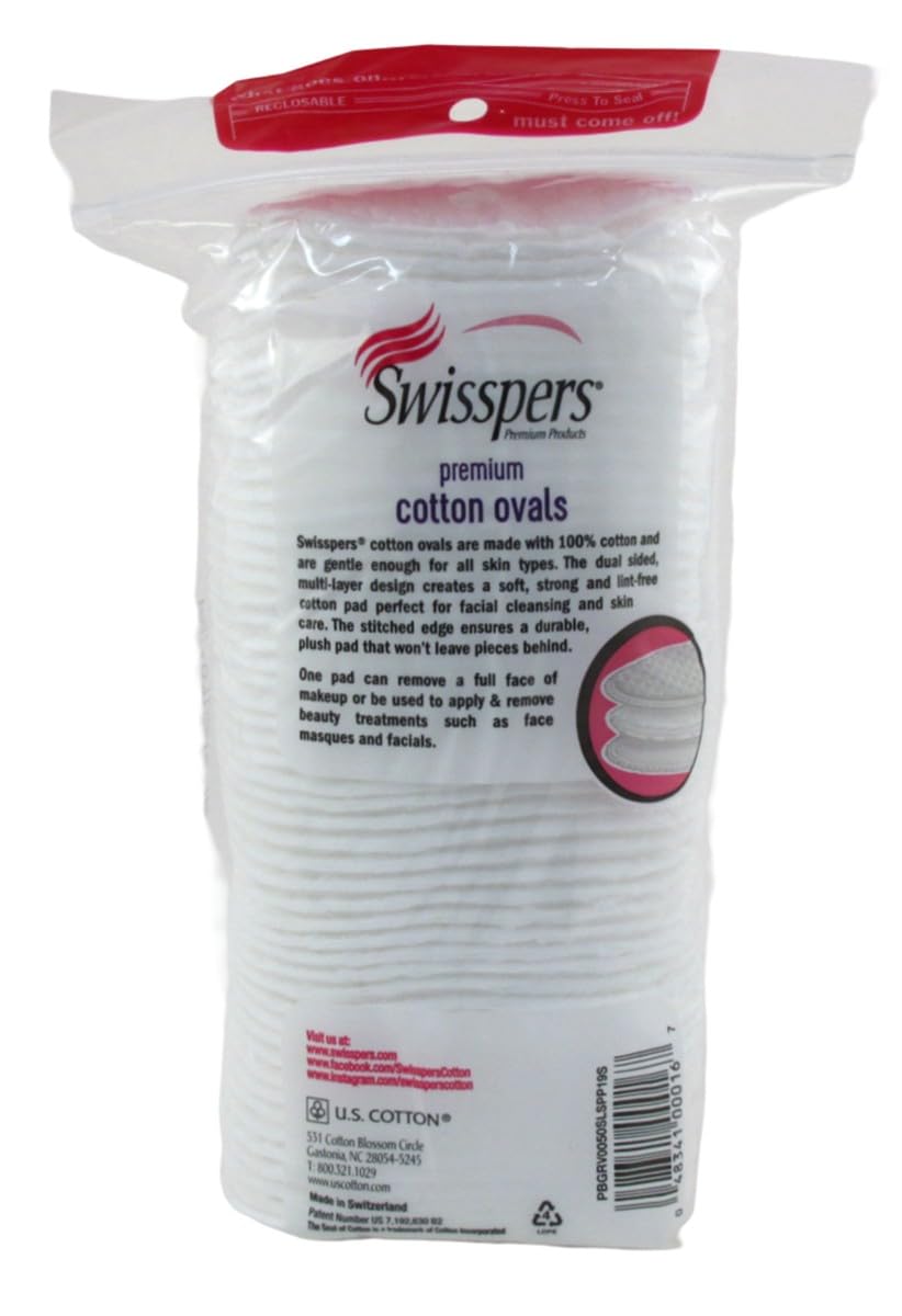 Swisspers Cotton Ovals, 50 Count