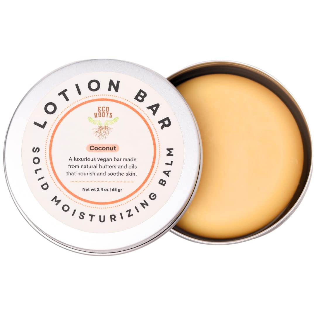 Eco Roots Lotion Bar | Waterless Lotion Bar | Solid Lotion | Natural Ingredients | Moisturizer Bar | Lotion Balm | Coconut