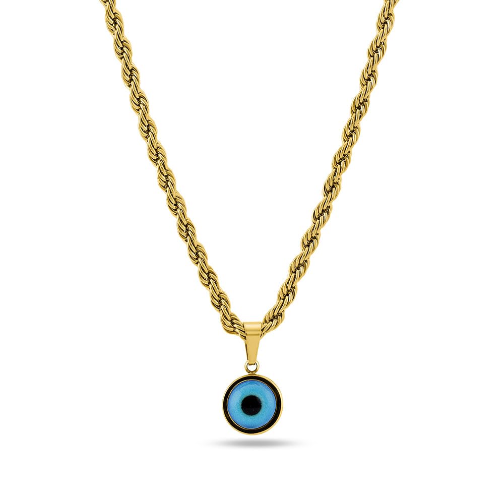 Palmonas 18K Gold Plated EvilEye Spiral Necklace For Women  Gift For Girls & Women | Waterproof & AntiTarnish Necklace