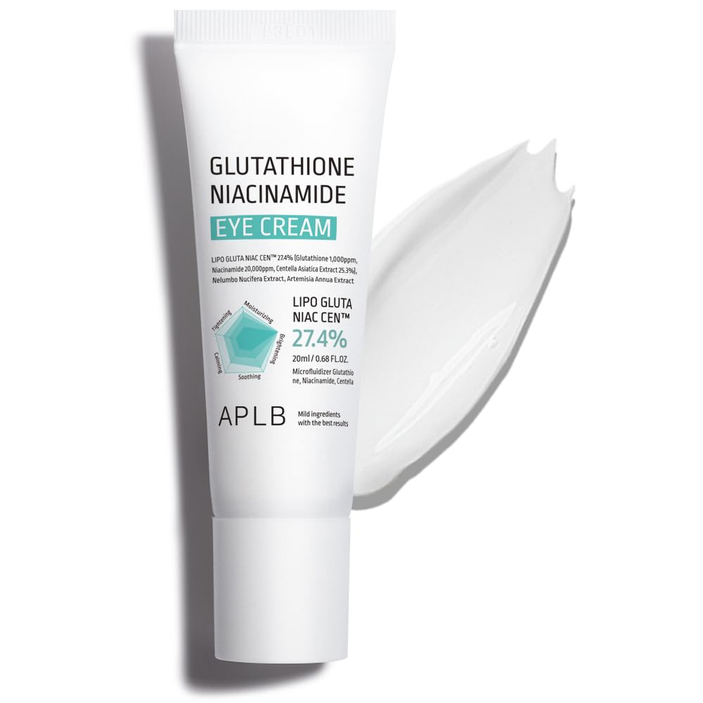 APLB Glutathione Niacinamide Eye Cream | LIPO GLUTA NIAC CEN 27.4% 0.68 FL.OZ/Korean Skincare, Eye cream for dark circles and pu