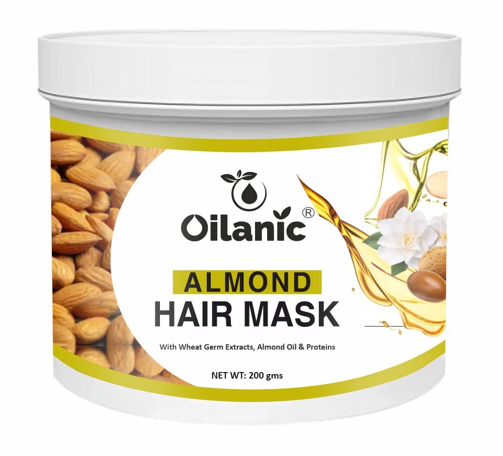 Oilanic Almond Hair Mask For Dry And Damaged Hair (Pack Of 1, Each 200 Grams)|Maintain Deep Nourishing And Repairing For Smooth,