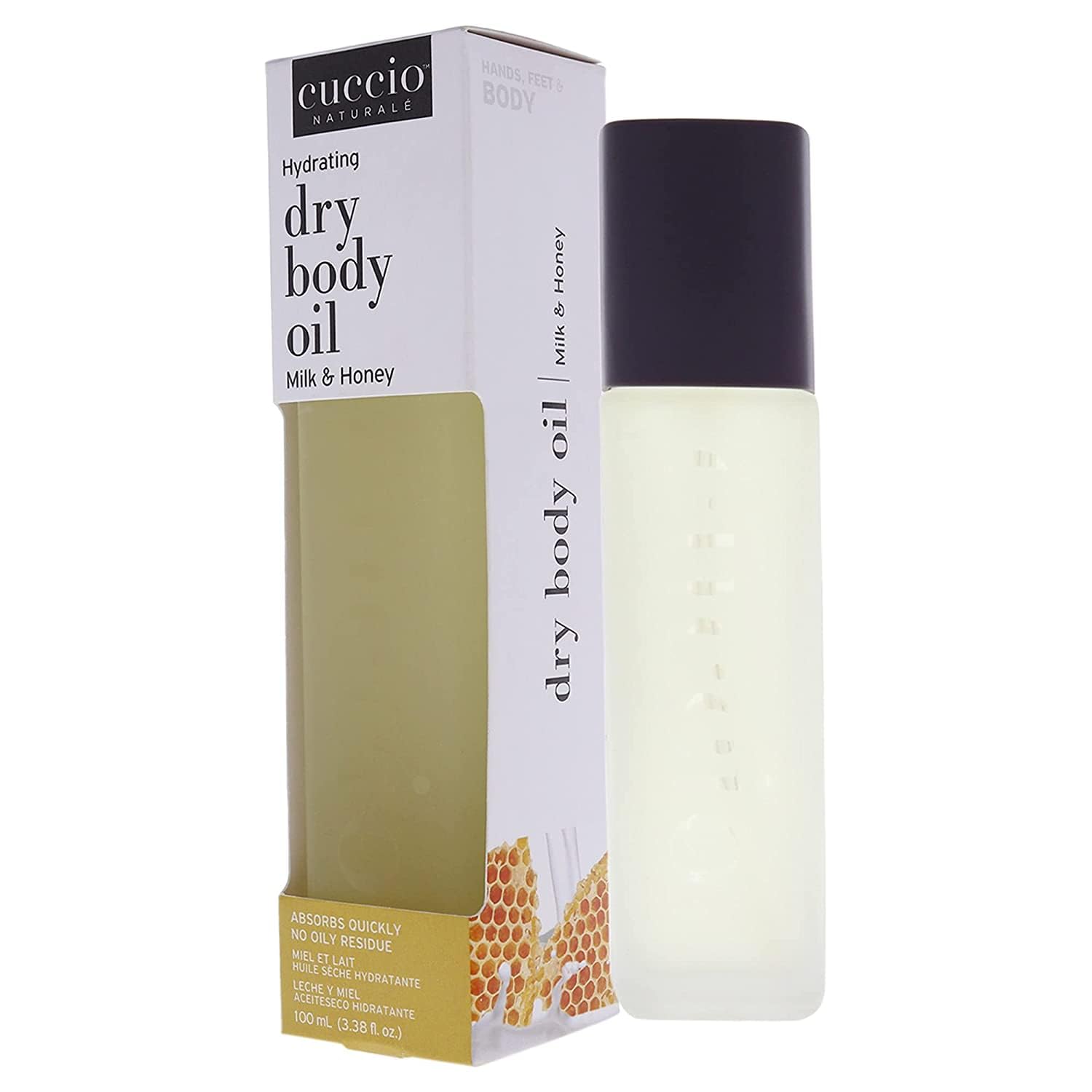 Cuccio Naturale Hydrating Dry Body Oil - Milk & Honey, Paraben-Free, 3.38 Oz