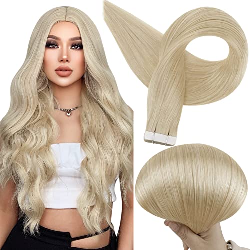 Full Shine Tape In Real Hair Extensions Blonde Real Human Hair 10 Inch Tape In Extensions Human Hair For Women 30 Gram 20 Pcs Do