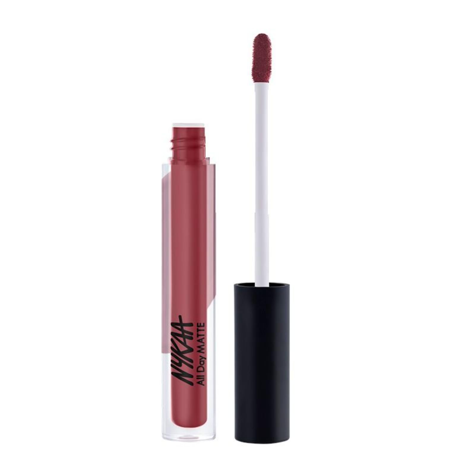 Nykaa All Day Matte Waterproof, Transfer Proof, Mask Proof, 12H Liquid Lipstick  Soul Sister