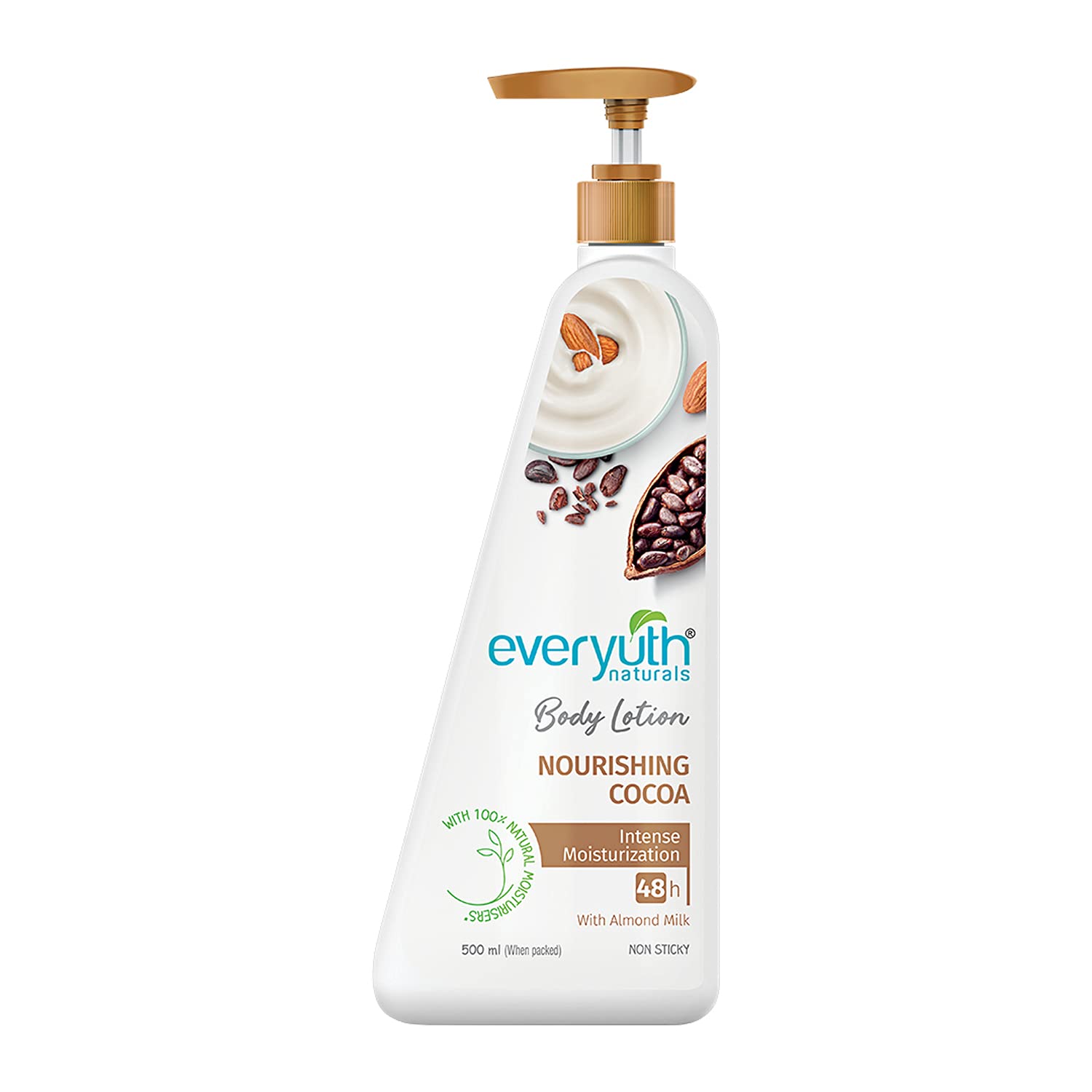 Everyuth Naturals Nourishing Cocoa Body Lotion 500Ml For Men & Women | 48Hr Hydration | Deep Moisture Care For Dry Skin | Enrich