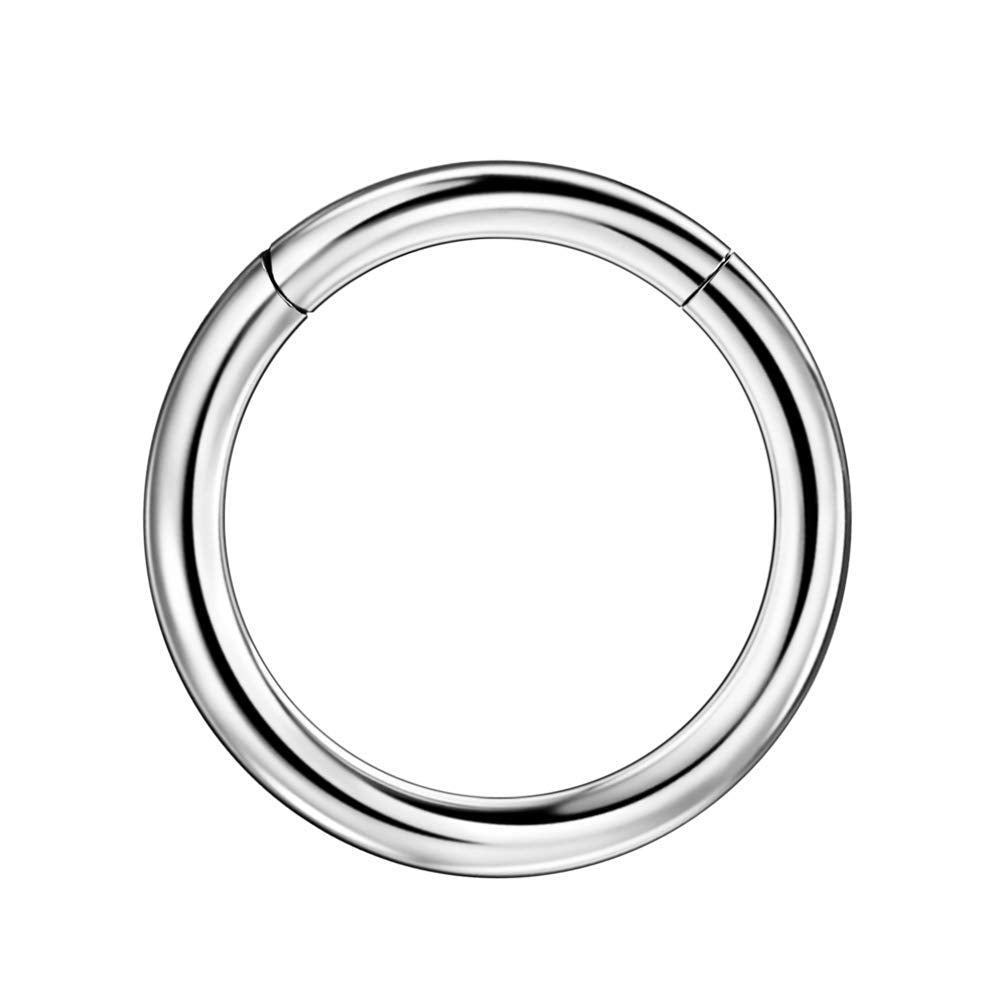 FANSING 10g Nose Rings for Women Men 10mm Nose Hoop Surgical Steel Piercing Hoop for Cartilage Helix 10 Gauge Septum Jewelry