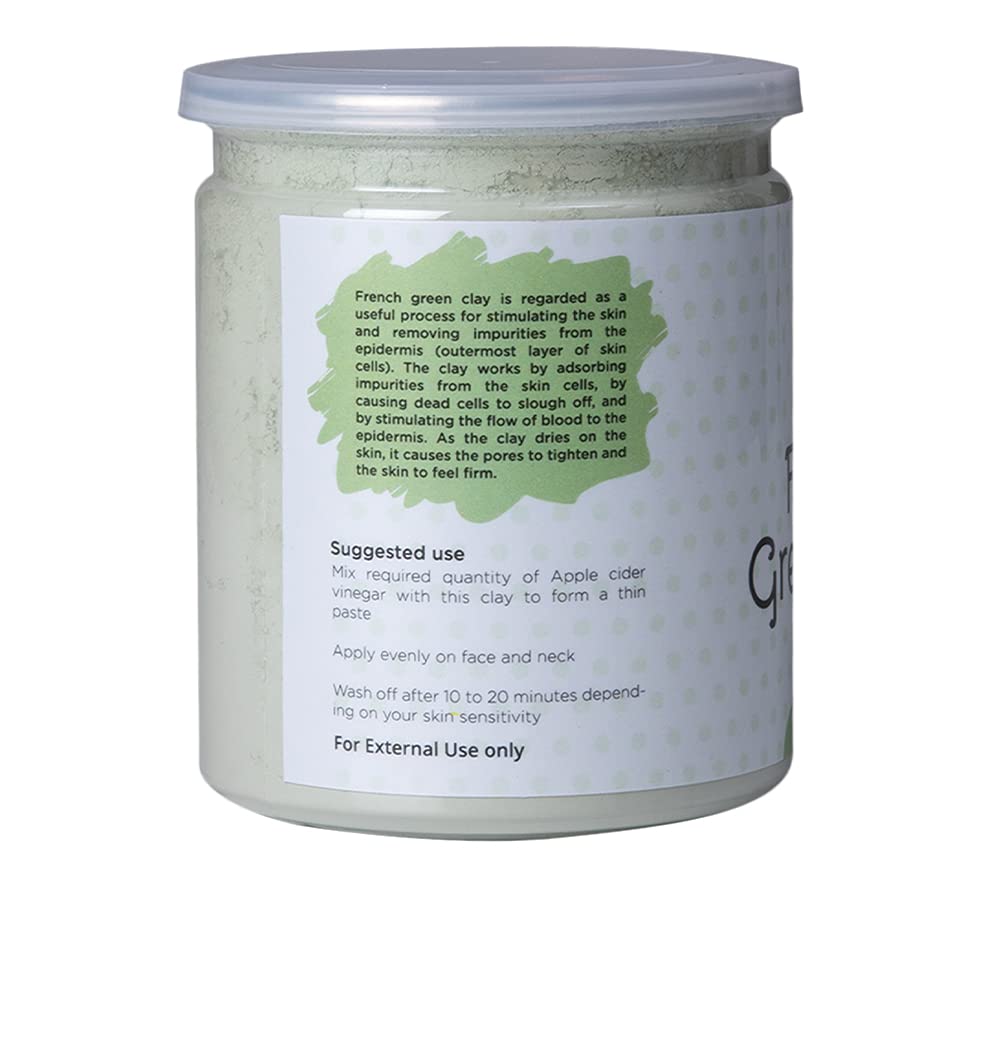 French Green Clay Powder 8 Oz | Deep Facial Cleanser | For Skin Softening And Face Care | Natural Detoxifies Body | Argile Verte