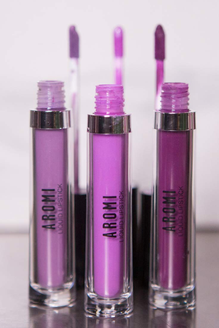 Aromi Violet Plum Liquid Lipstick, Dark Purple Lip Color, Vegan And Cruelty-Free, Long-Lasting And Smudge Proof Lipstick, Handma