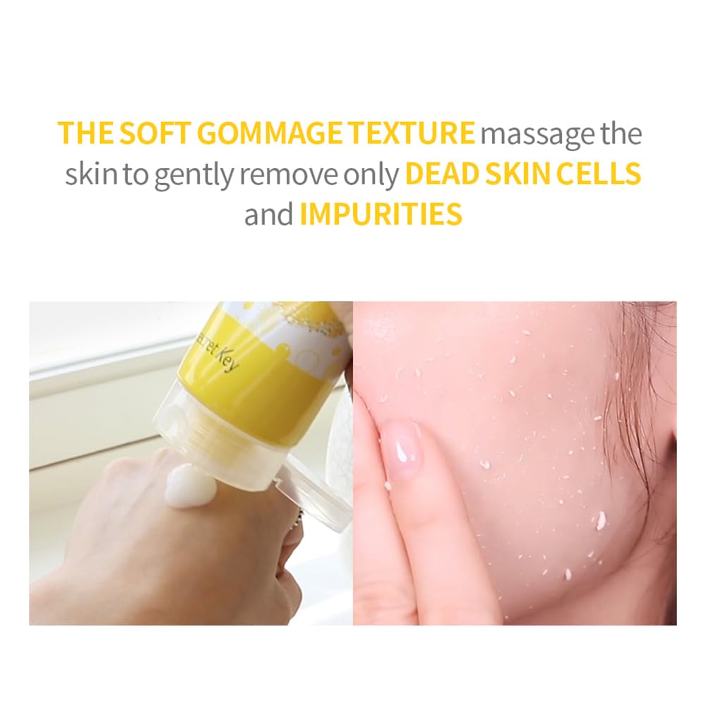Secretkey Lemon Sparkling Peeling Gel, Deep Cleansing, Exfoliation, Skin Moisturization, Low Irritation For Sensitive Skin Fl. 4