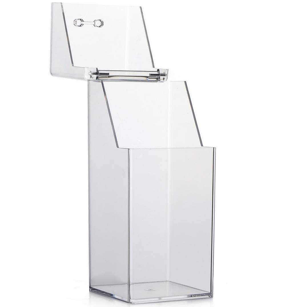 Makeup Brush Holder Square Acrylic Cosmetic Brush Organizer with Dustproof Lid Eyebrow Pencil Storage Holder Box Makeup Storage 