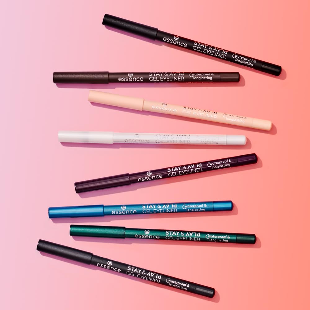 Essence  Stay & Play Gel Eyeliner  Super Soft Gel-Like Texture  Waterproof & Longlasting  Vegan & Cruelty Free (Black Raven)
