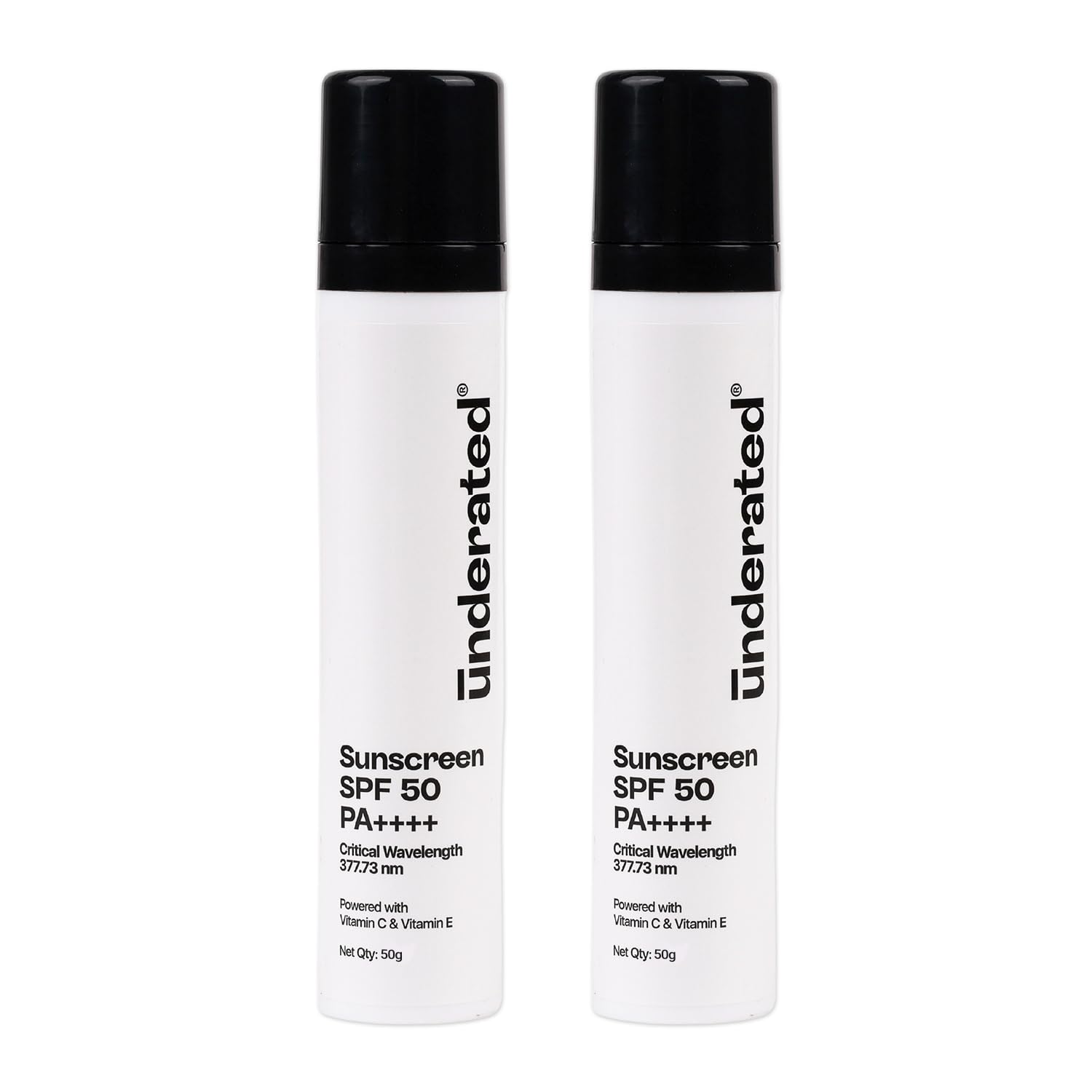 Underated Sunscreen Spf 50 Pa++++ Powered With Vitamin C & Vitamin E For Broad Spectrum Uv A, Uv B & Blue Light Protection | Sil