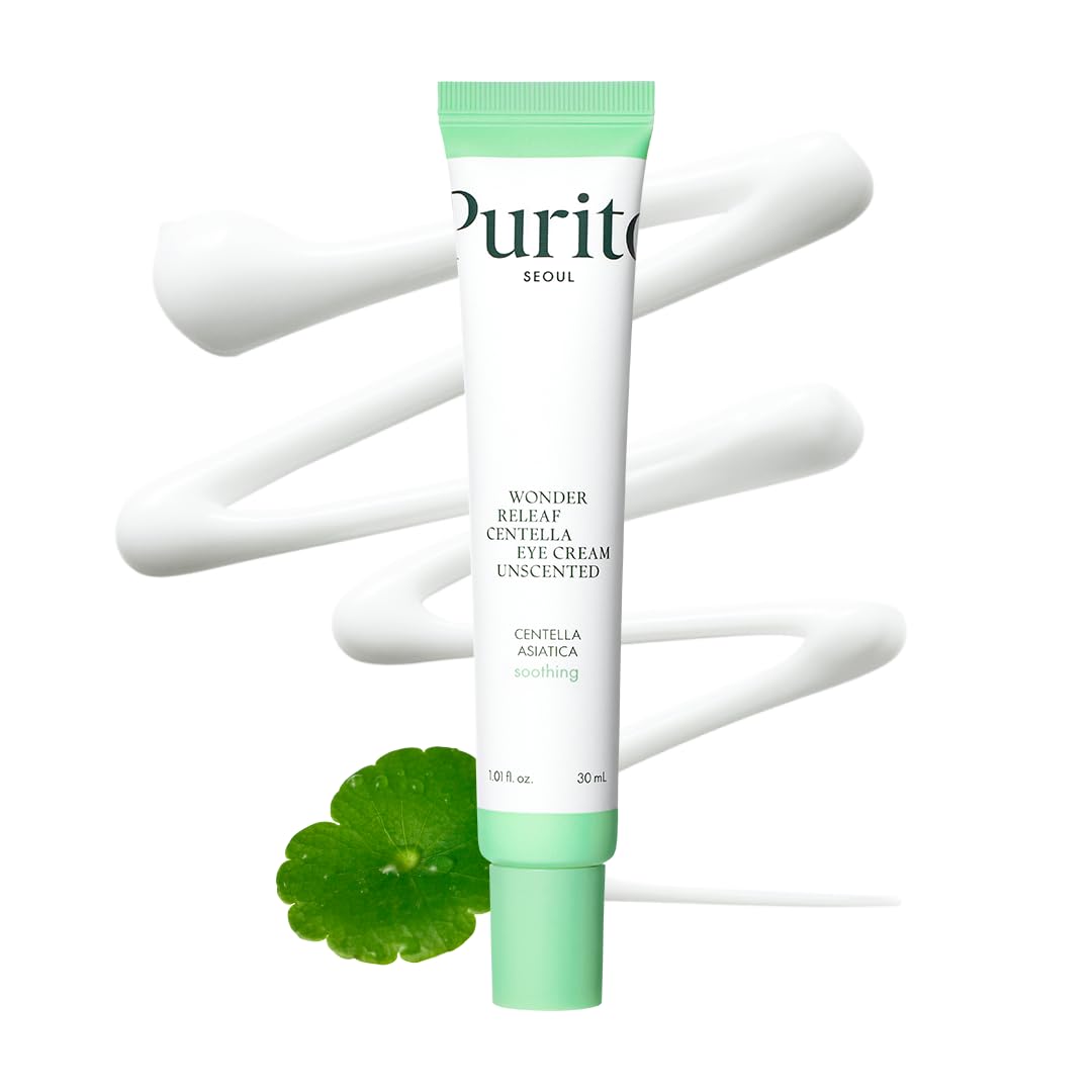 Purito Centella Unscented Eye Cream, Korean Centella, For Sensitive Skin, Soothing, Facial Eye Cream For Face, Dark Circles, Wri
